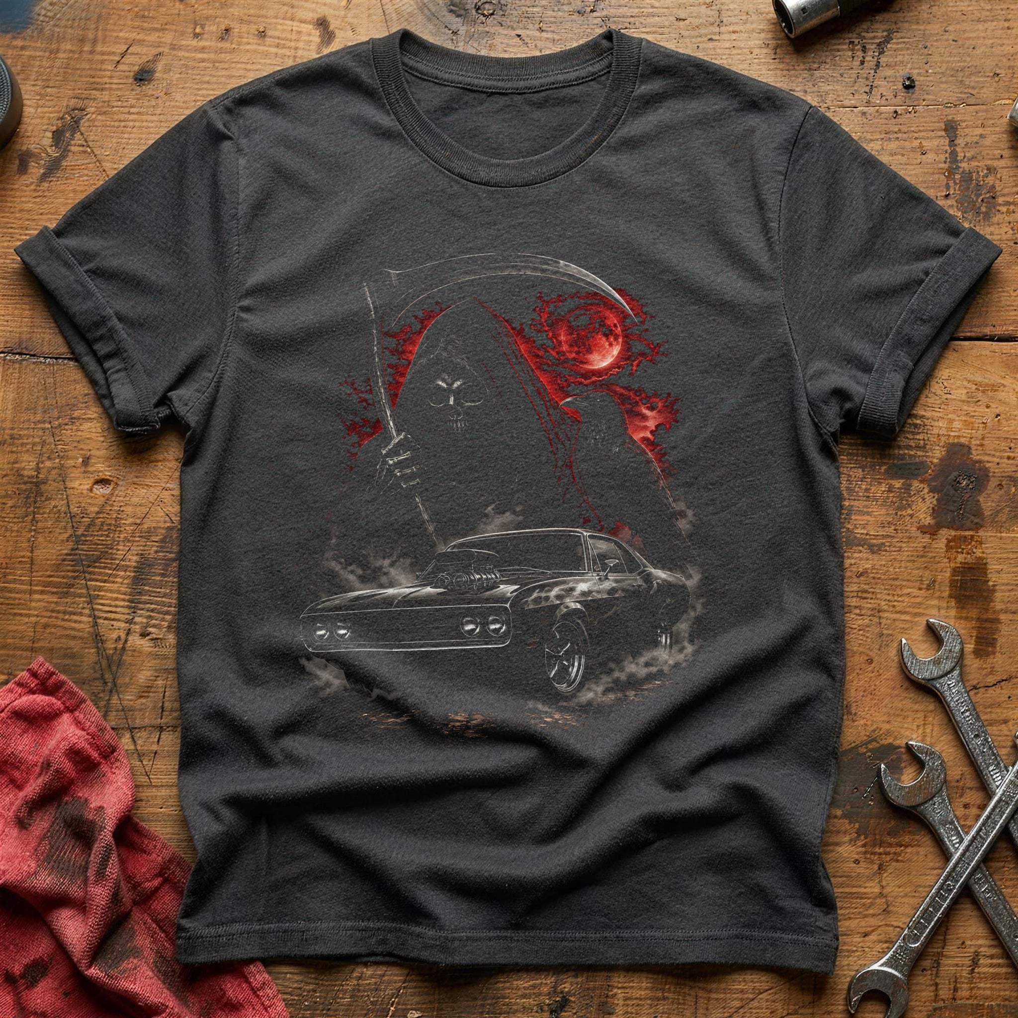Hotrod Reaper Raven 51 T-Shirt - Charcoal