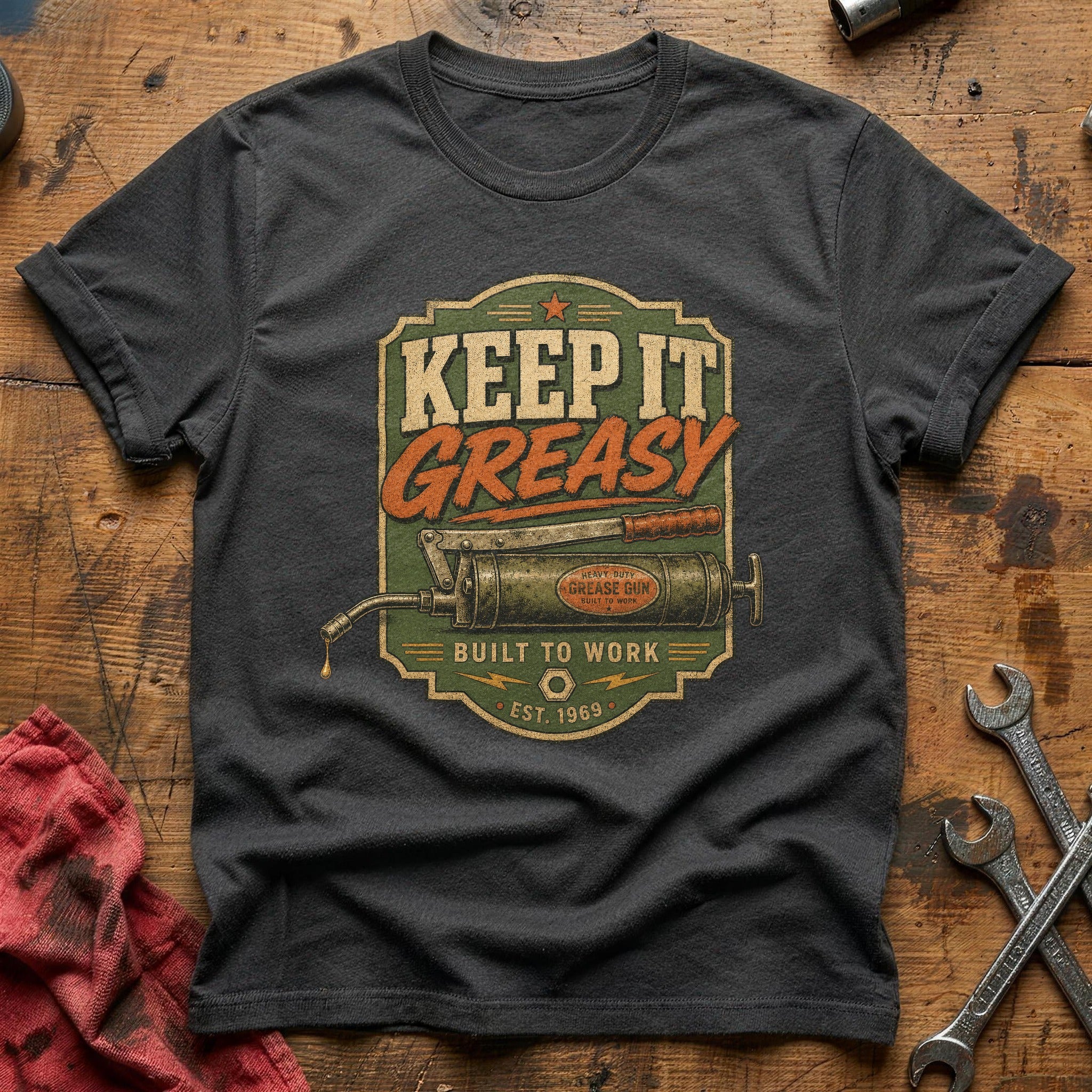 Keep It Greasy T-Shirt - Charcoal