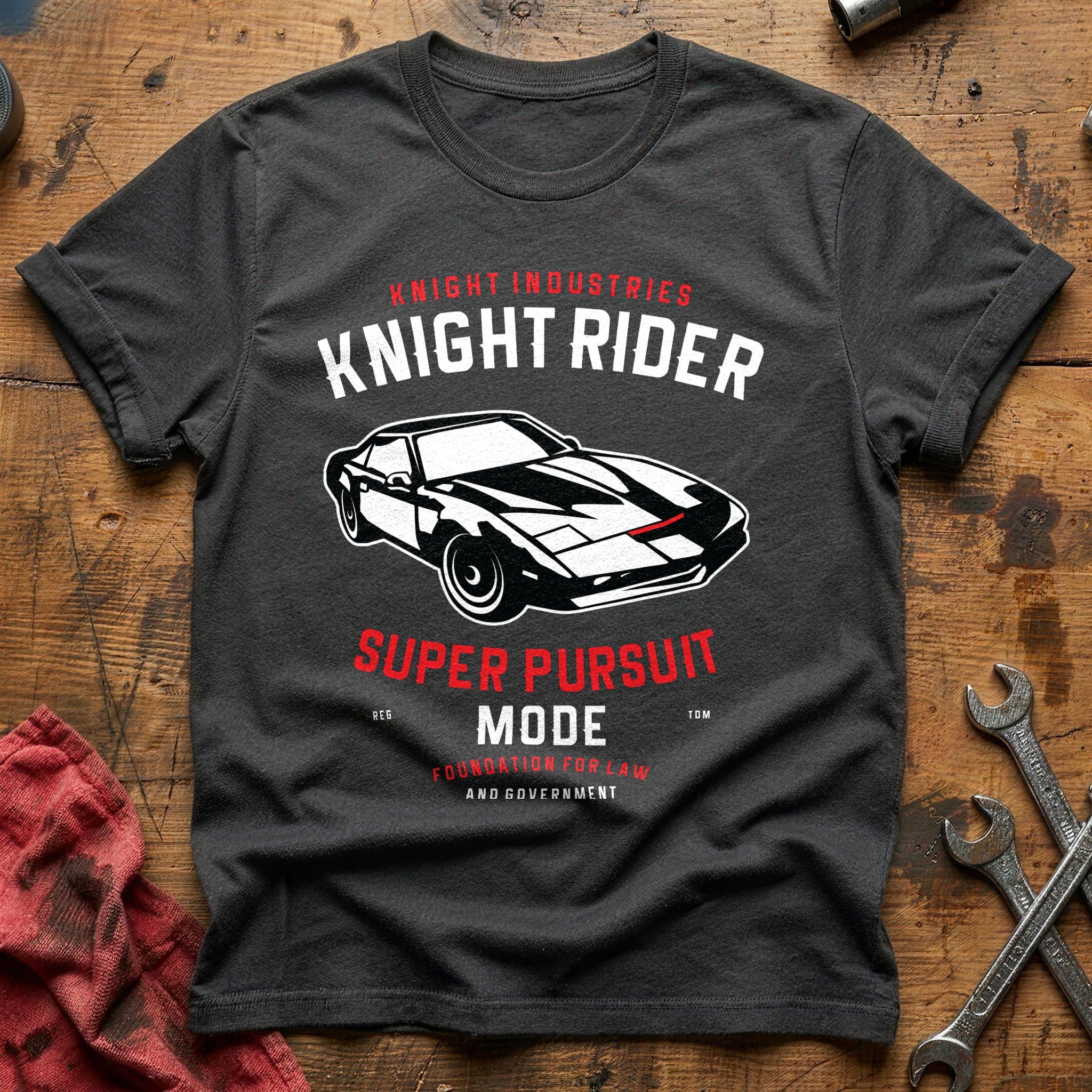 Knight rider movie car T-Shirt - Charcoal