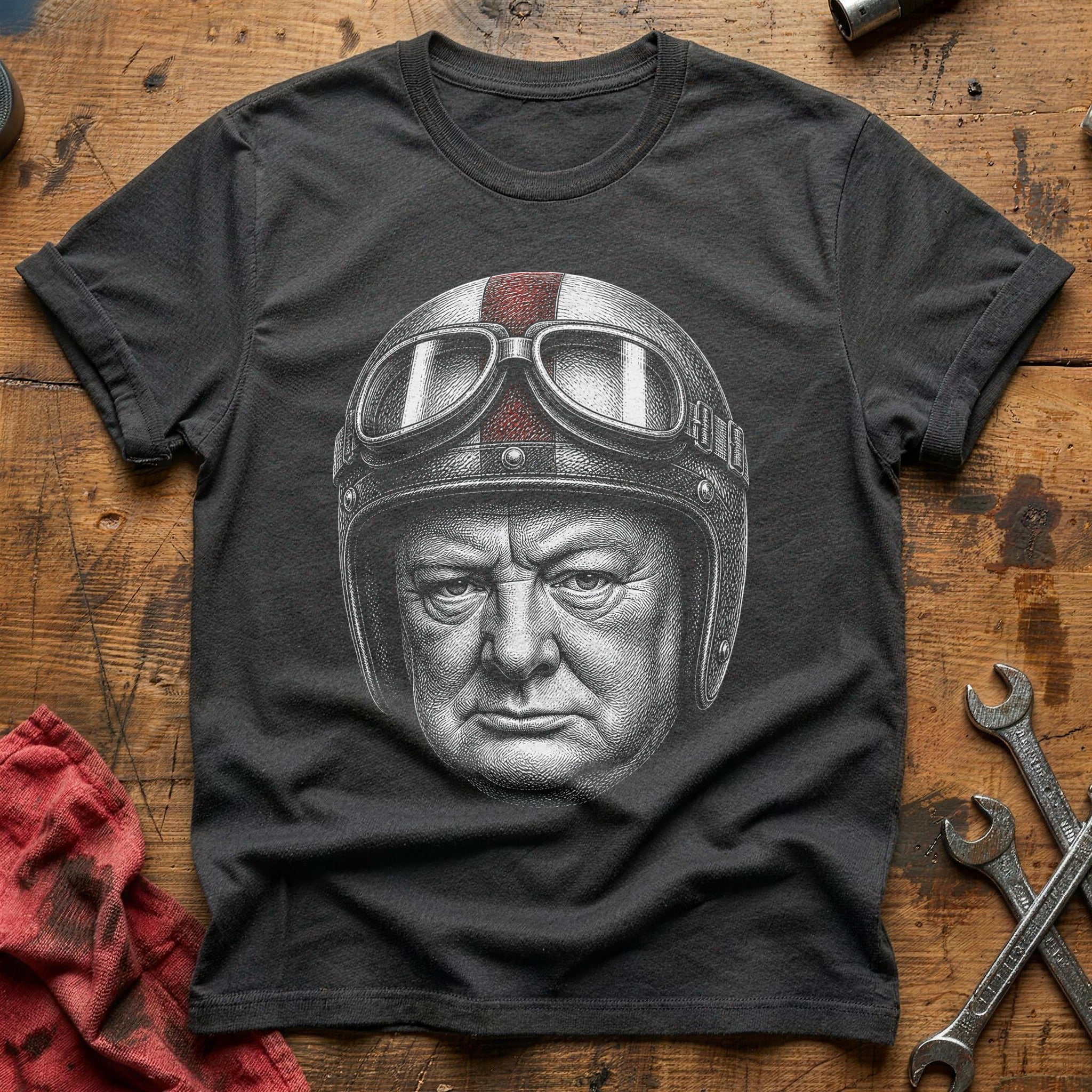 Leather & Goggles T-Shirt - Charcoal