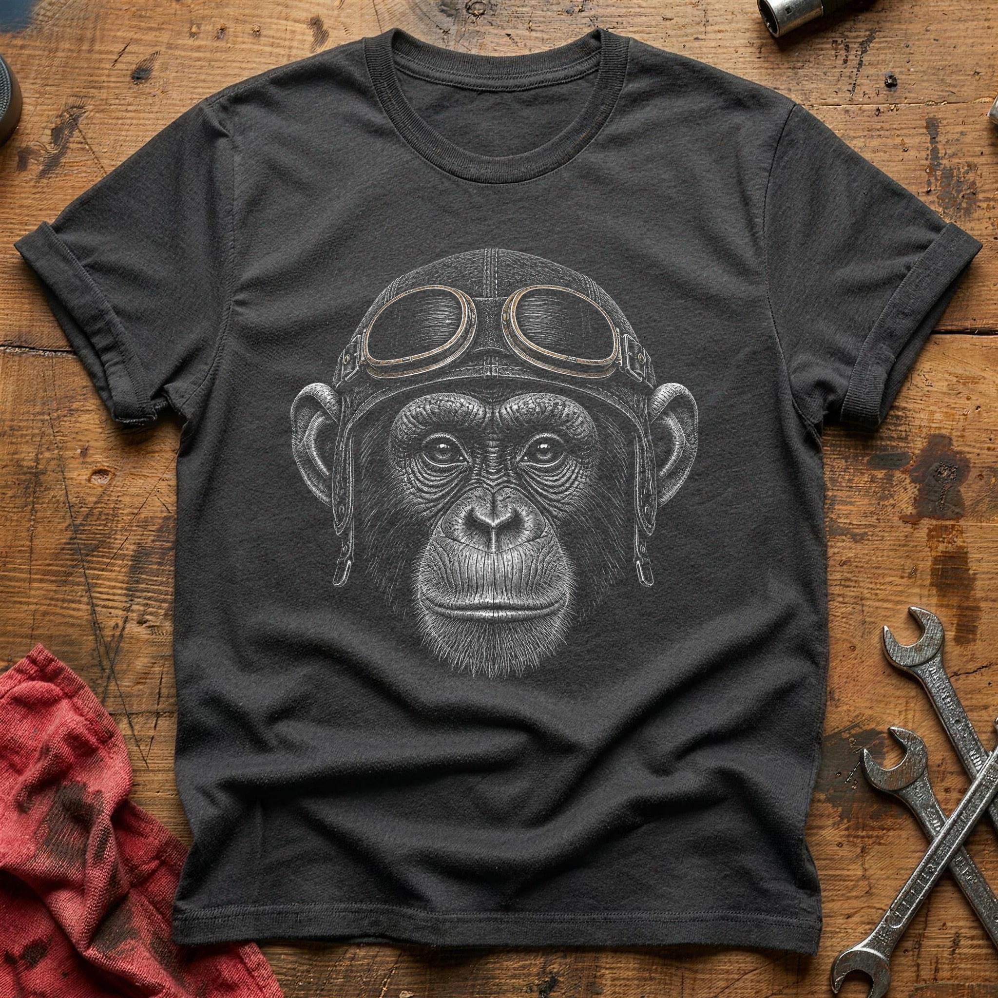 Leather & Liftoff T-Shirt - Charcoal