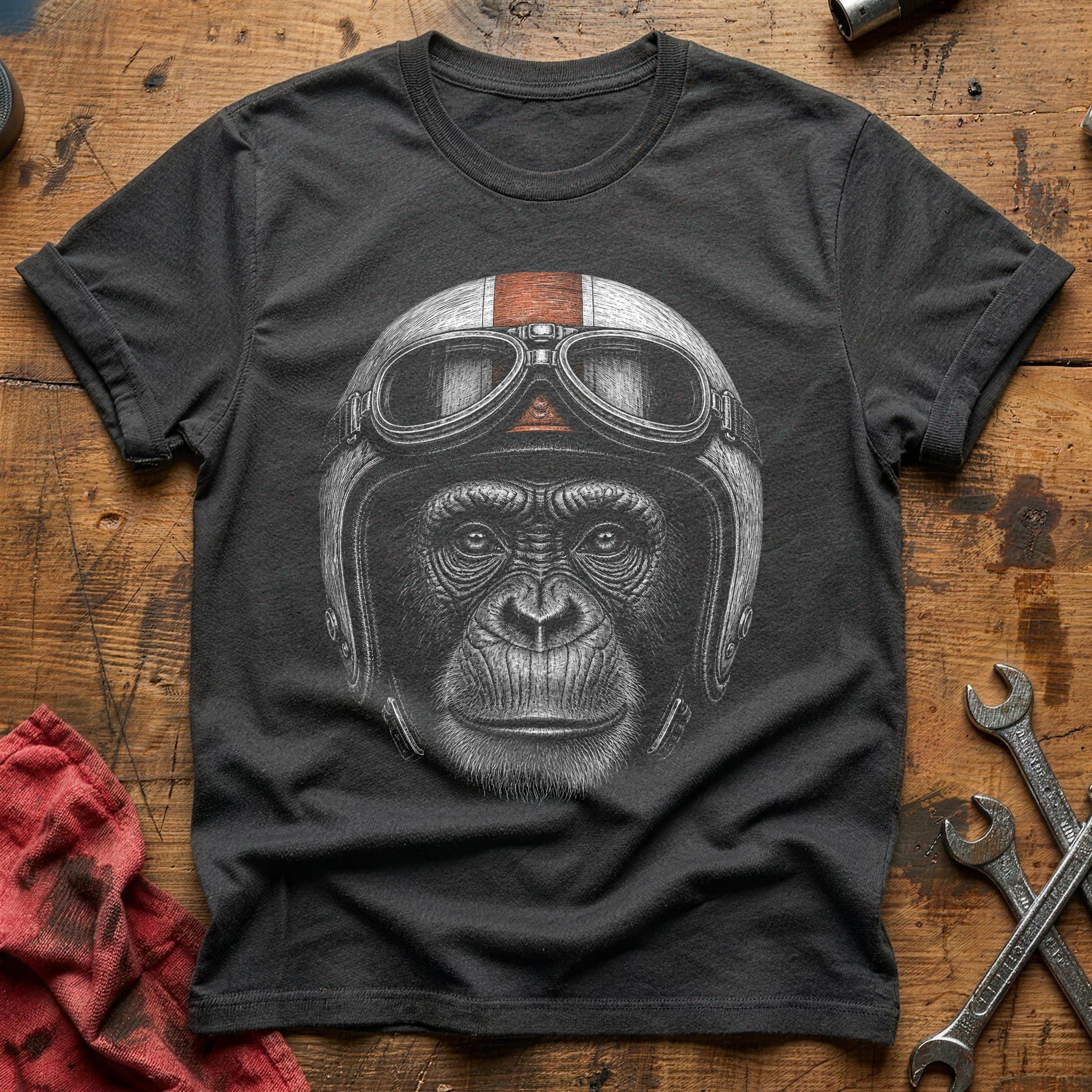 Leather & Thrust T-Shirt - Charcoal