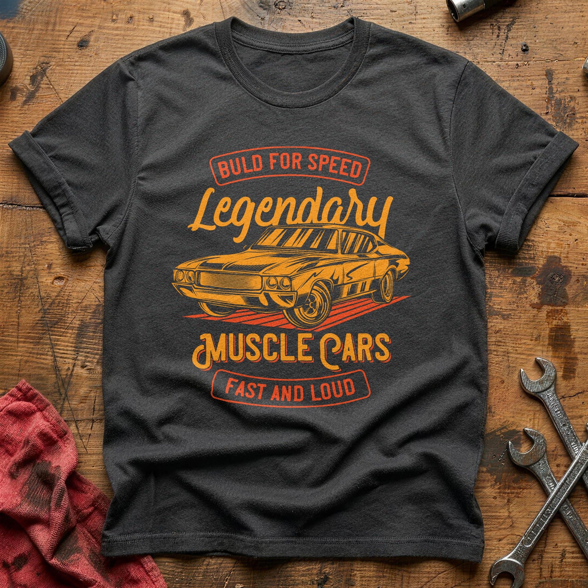 Legendary muscle cars fast T-Shirt - Charcoal