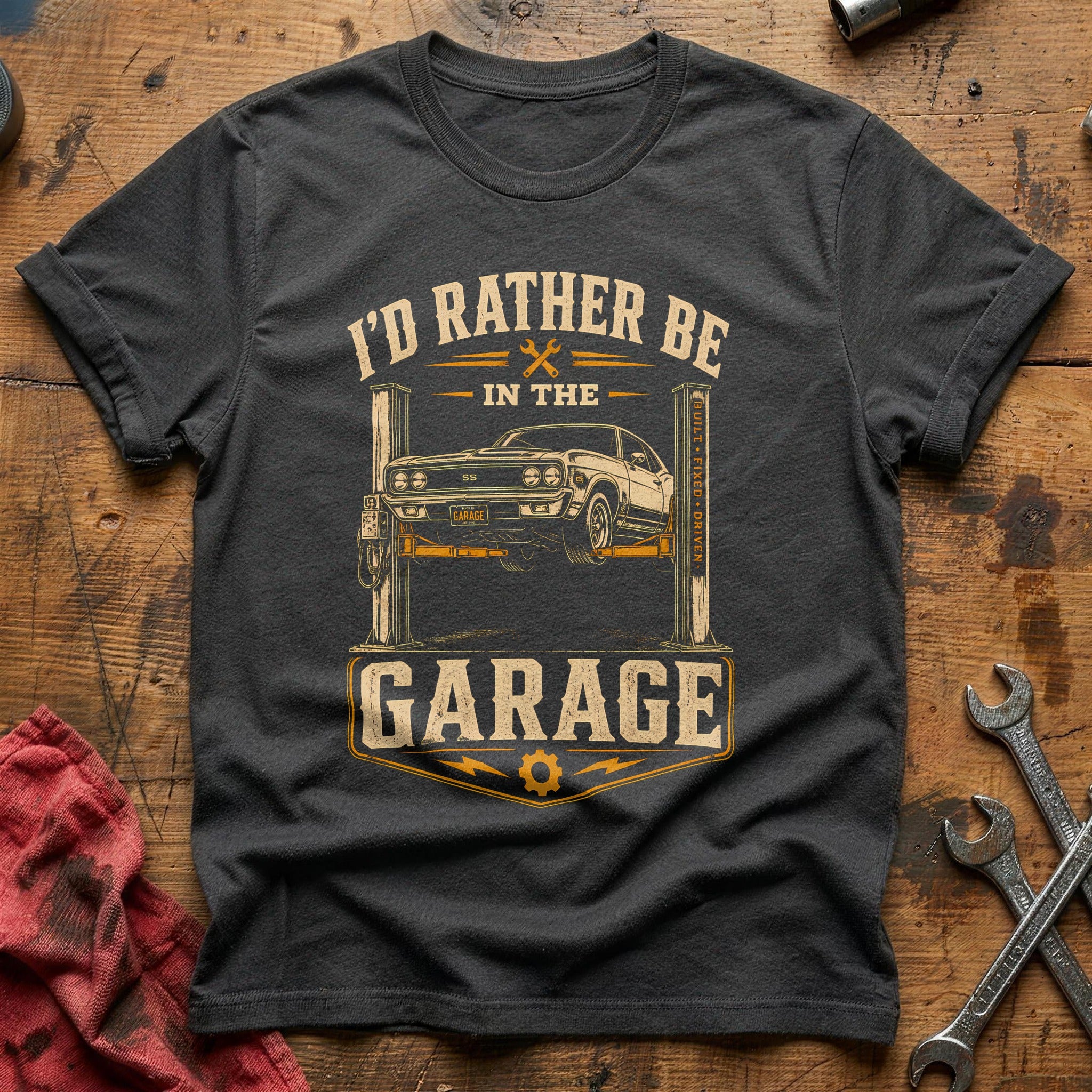 Lift Time Garage T-Shirt - Charcoal