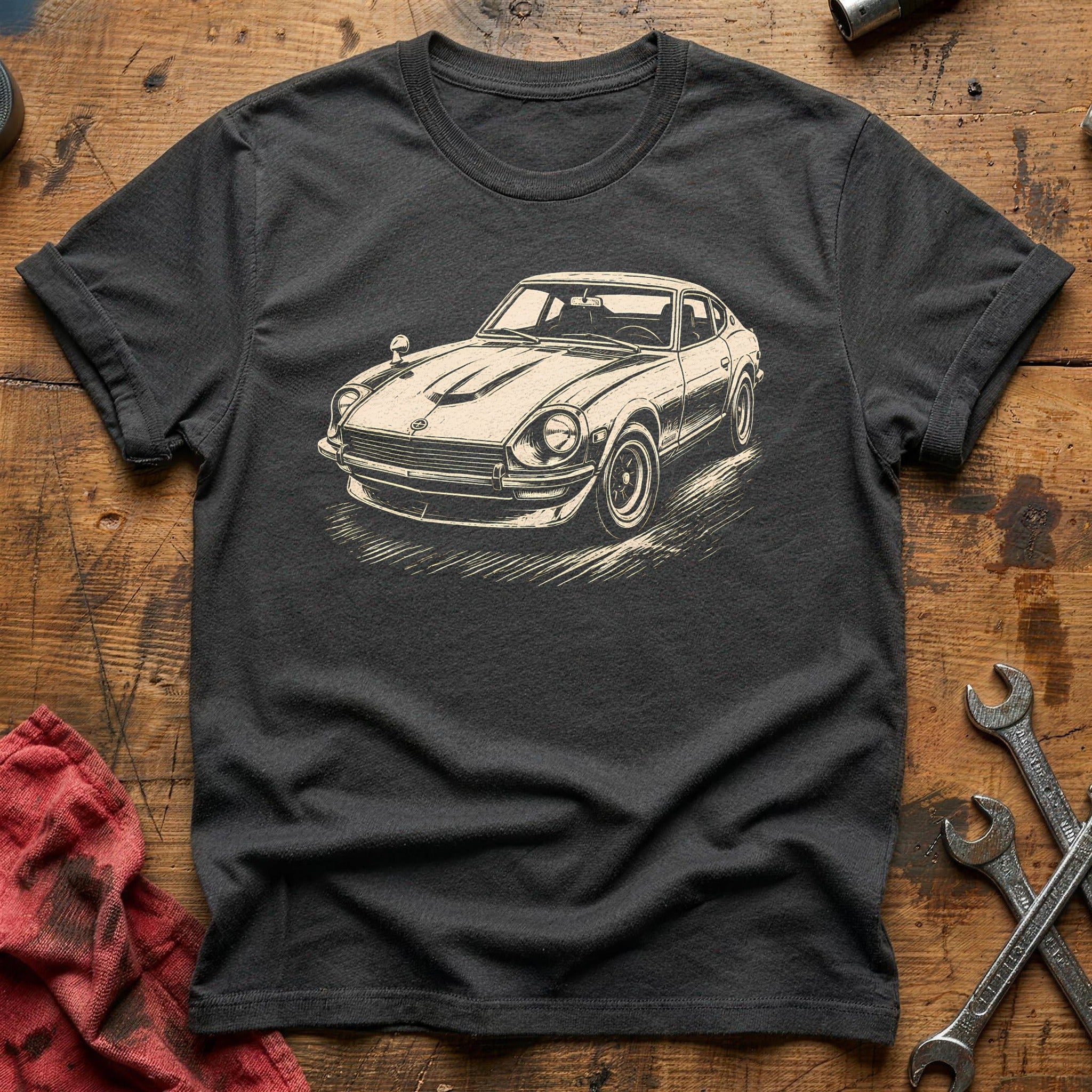 Linocut Legend T-Shirt - Charcoal