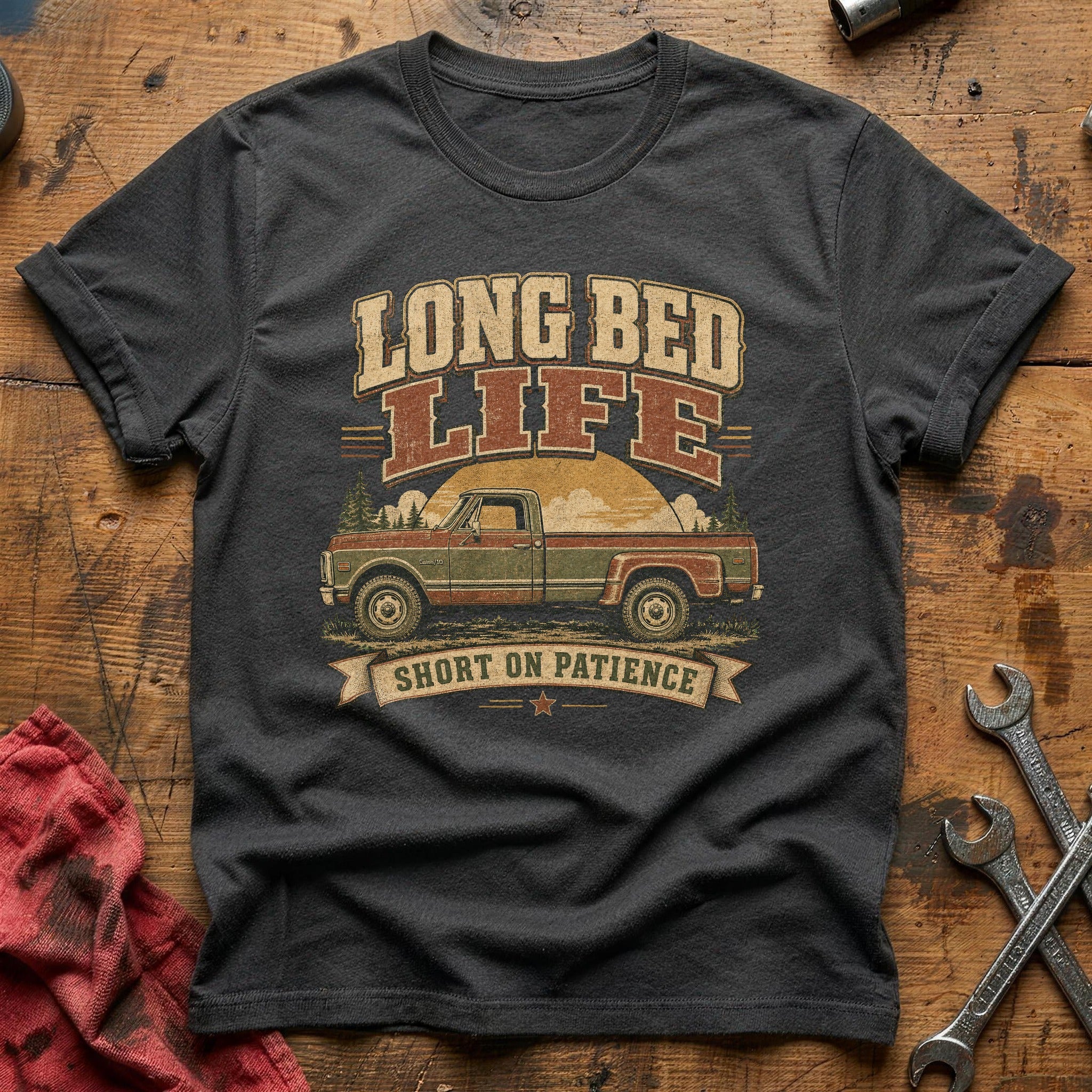 Long Bed Life T-Shirt - Charcoal