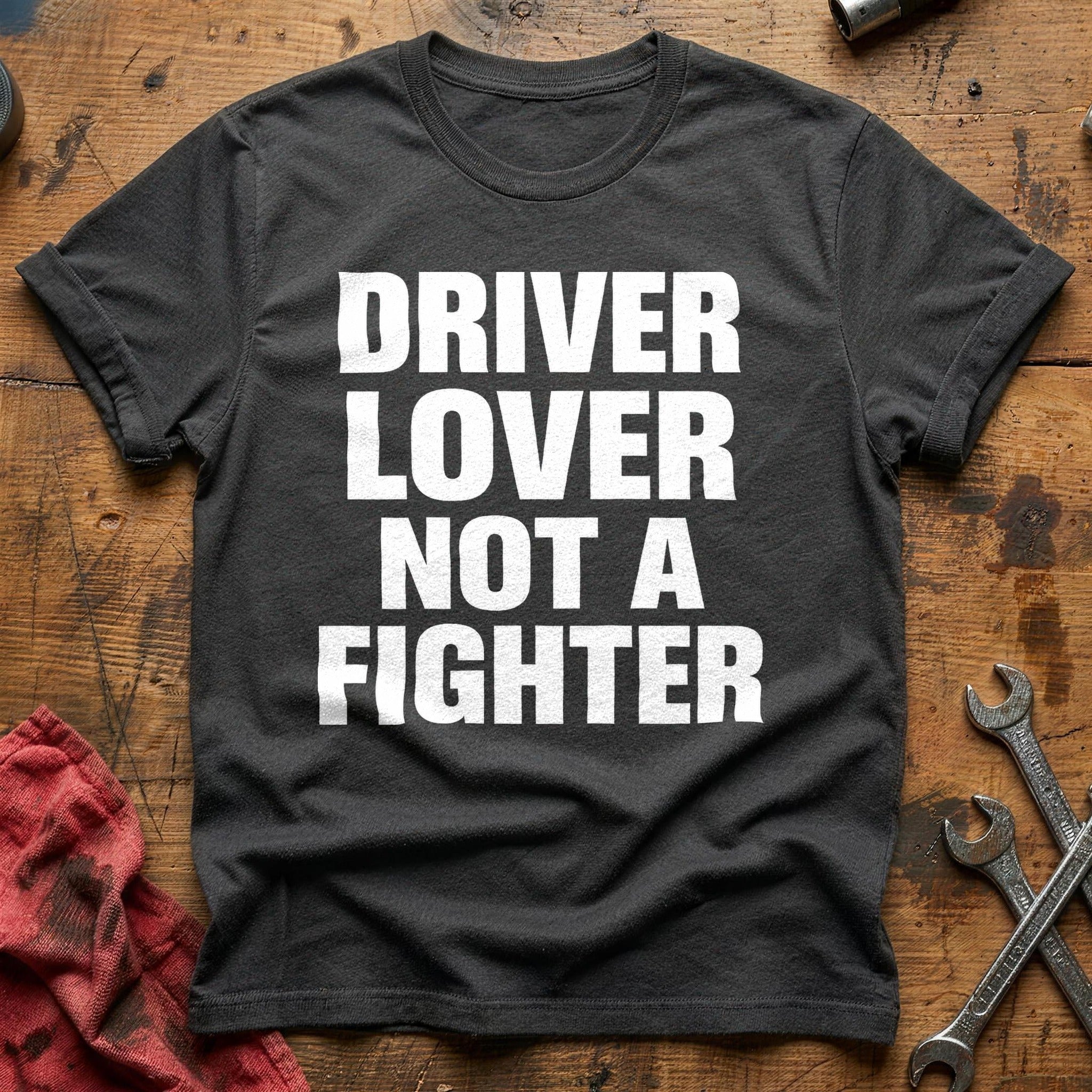 Lover, Not a Fighter T-Shirt - Charcoal