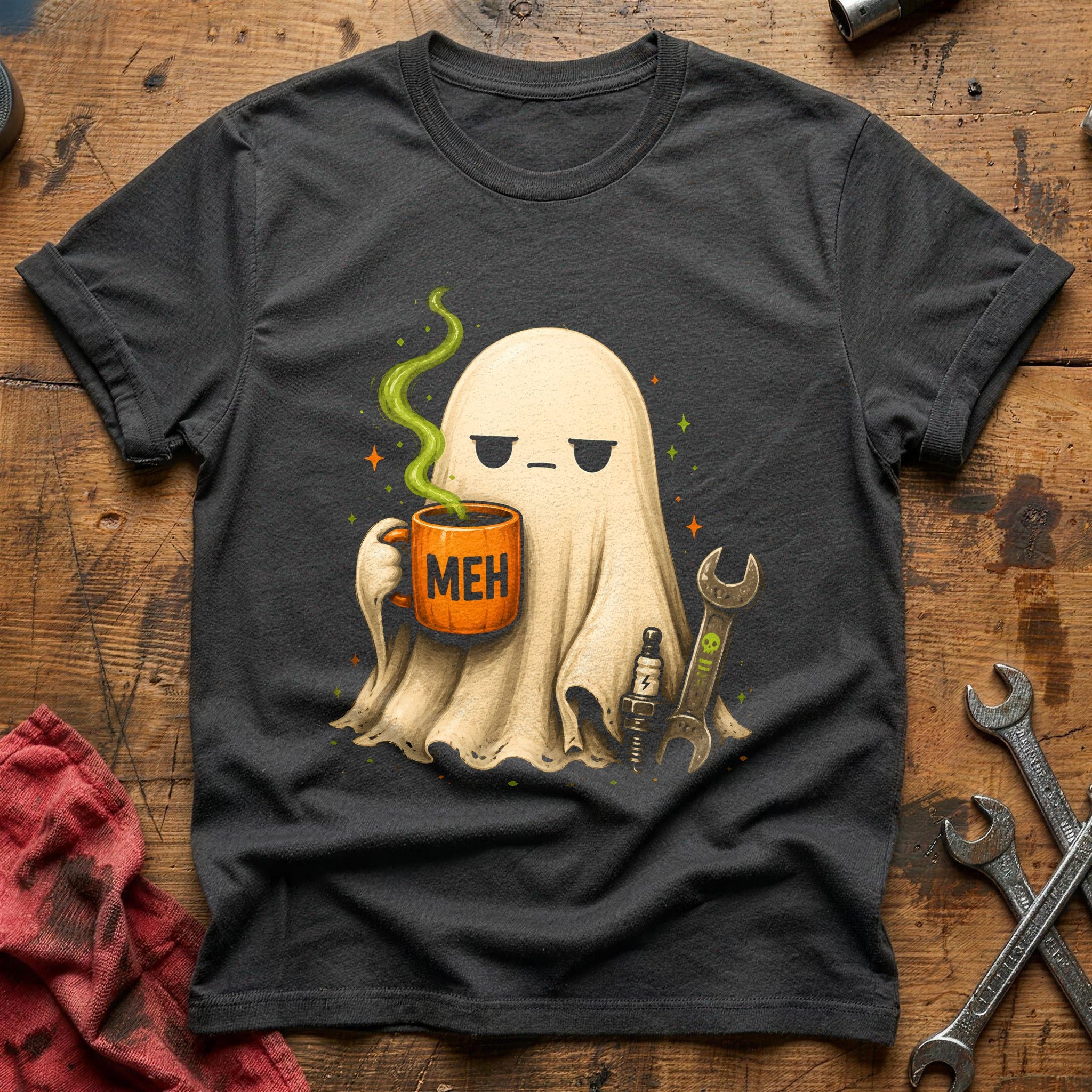 Meh Ghost Mug 92 T-Shirt - Charcoal