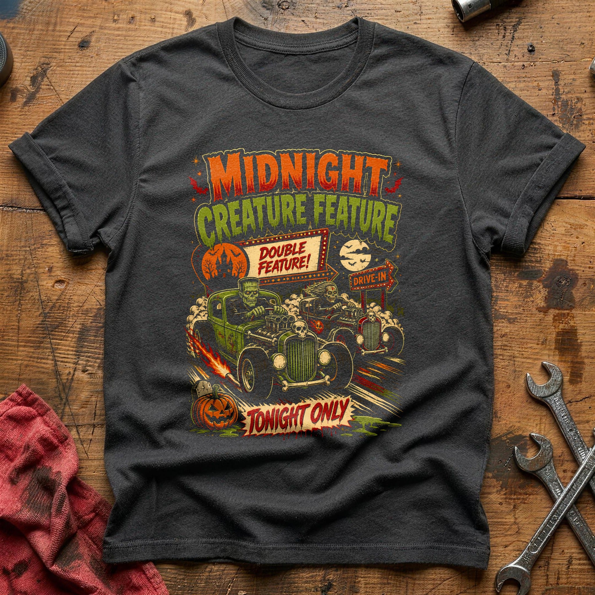 Midnight Creature Feature 88 T-Shirt - Charcoal