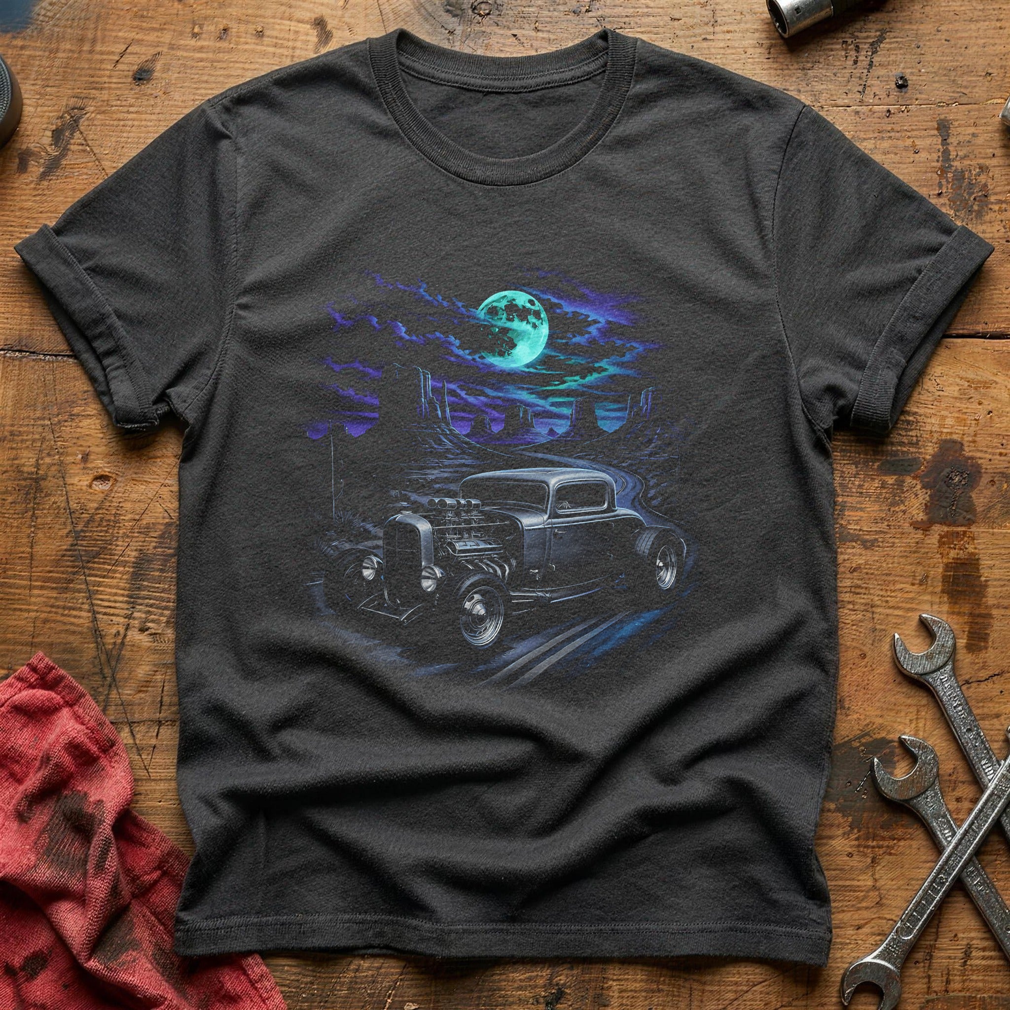 Moonlight Hot Rod Desert T-Shirt - Charcoal