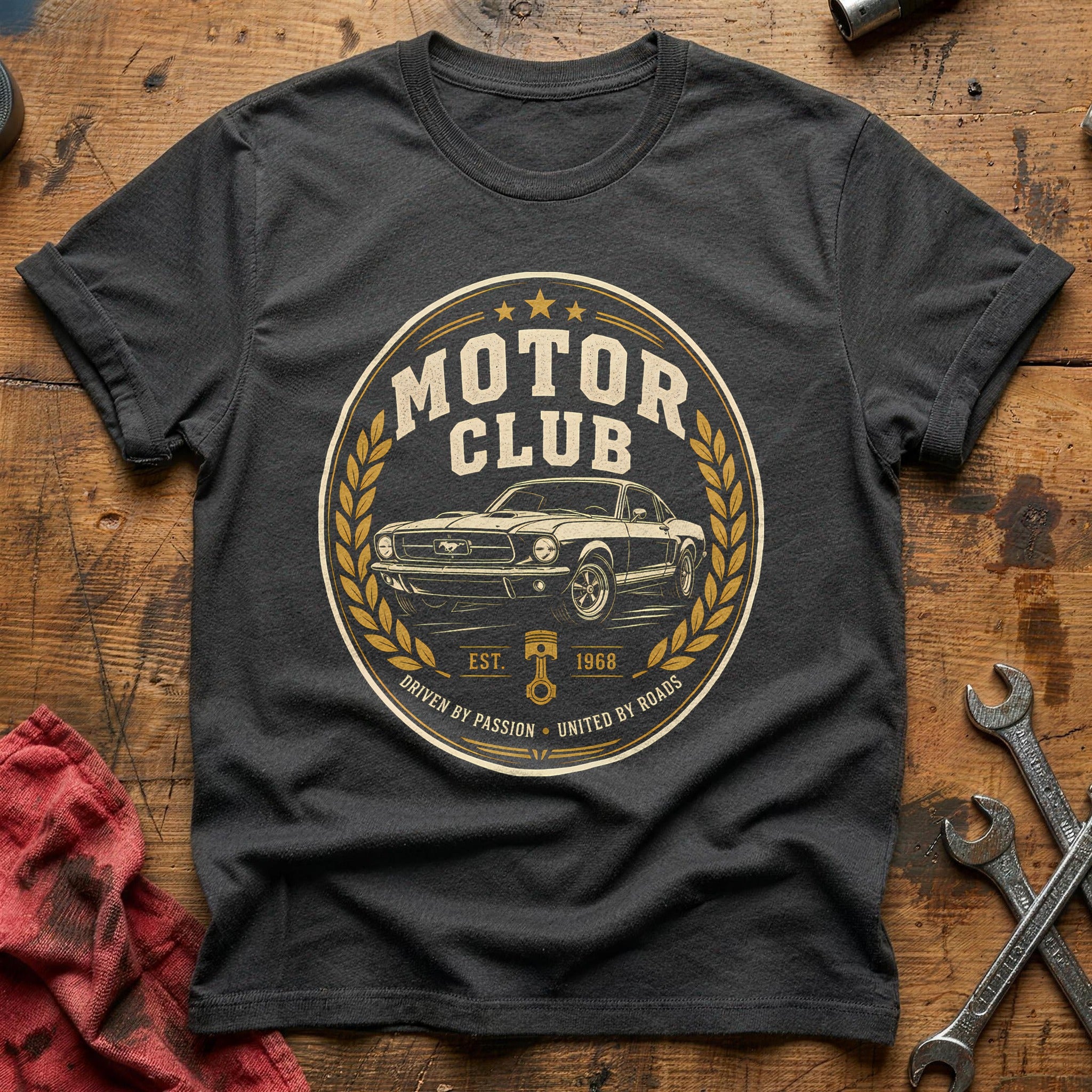 Motor Club Roundel T-Shirt - Charcoal
