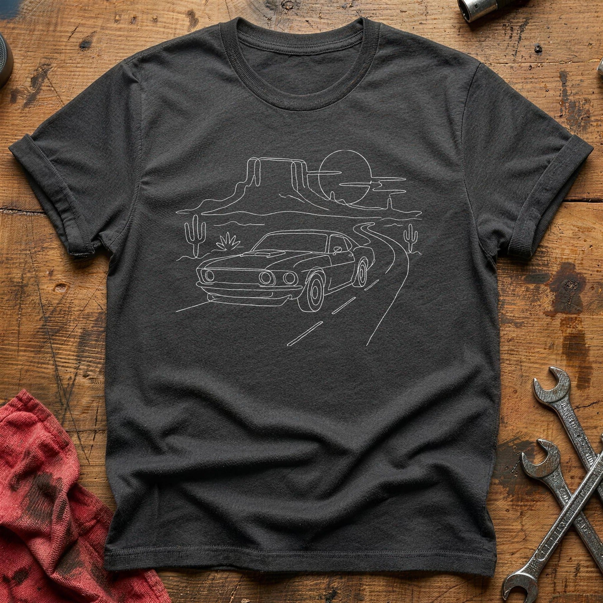 Muscle Car Desert 75 T-Shirt - Charcoal