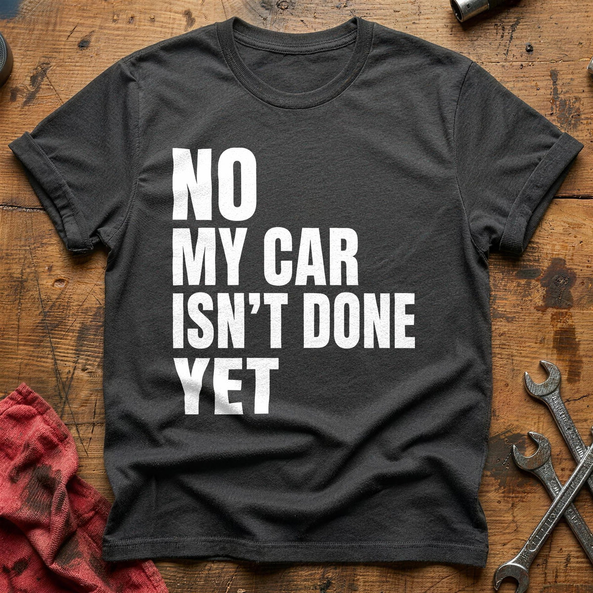 No My Car Isn't Done Yet 83 T-Shirt - Charcoal
