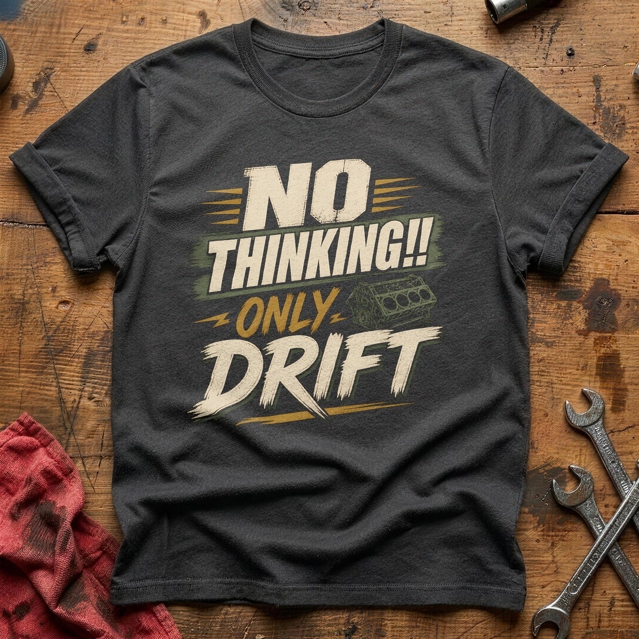 No Thinking Only Drift - Charcoal