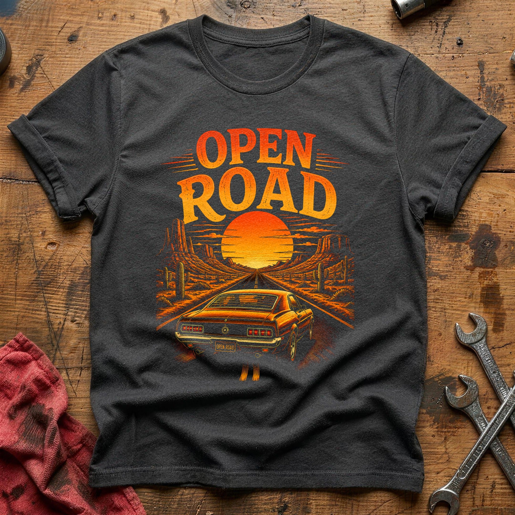 Open Road Surreal 31 T-Shirt - Charcoal