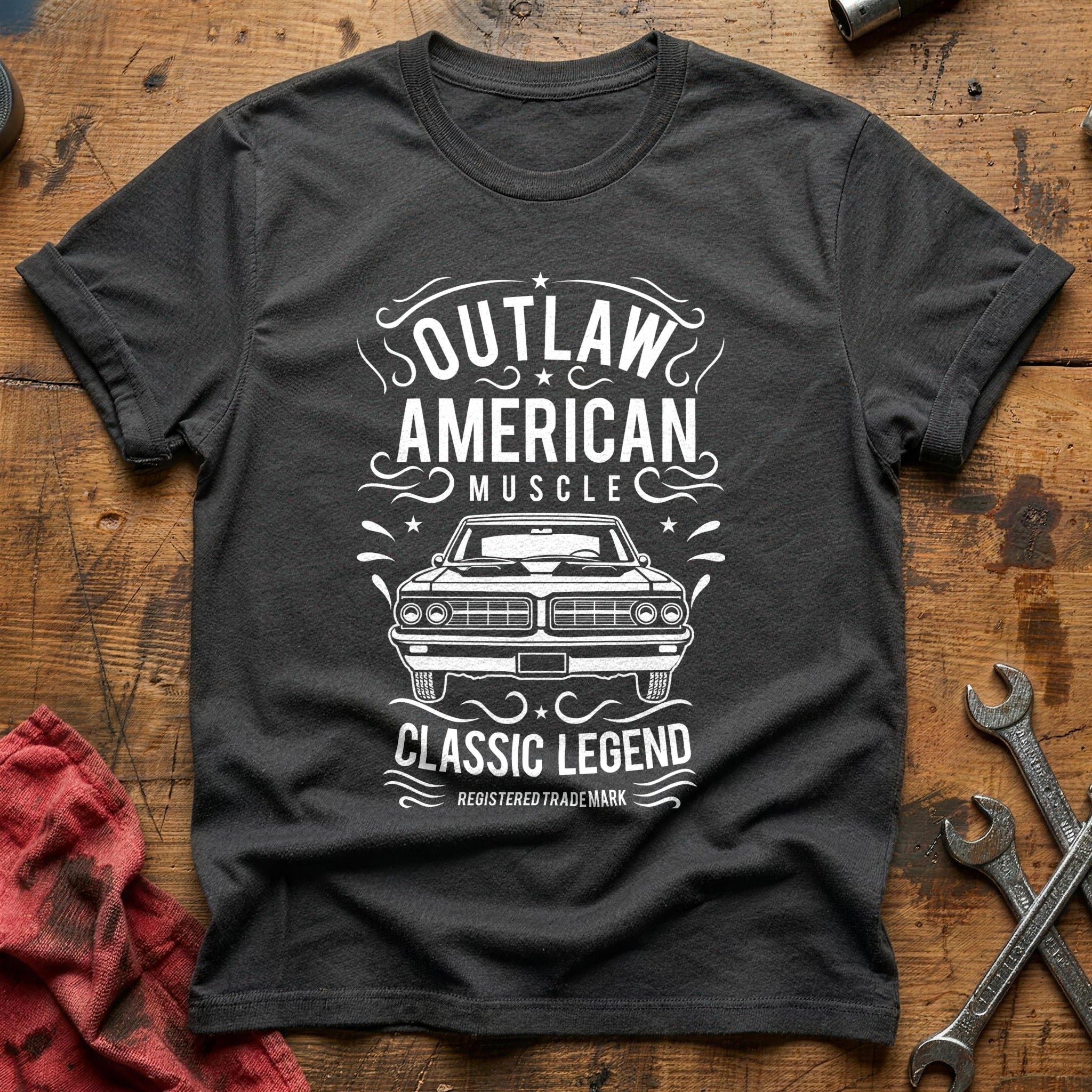 Outlaw american muscle T-Shirt - Charcoal