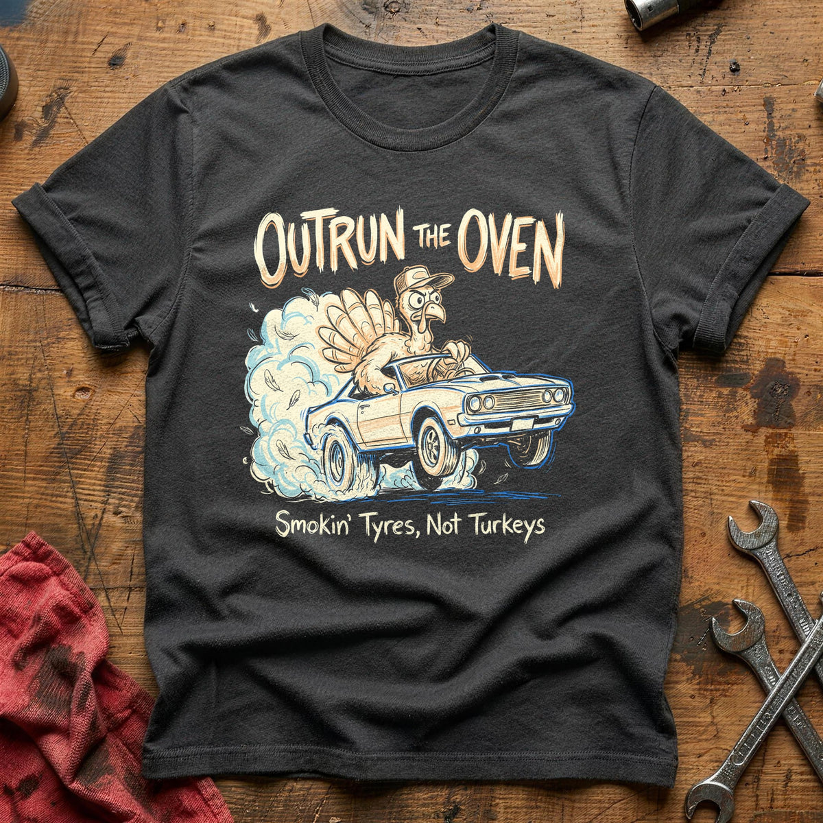 Outrun The Oven 2 T-Shirt - Charcoal