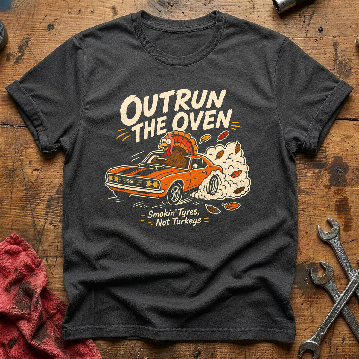 Outrun The Oven 5 T-Shirt - Charcoal
