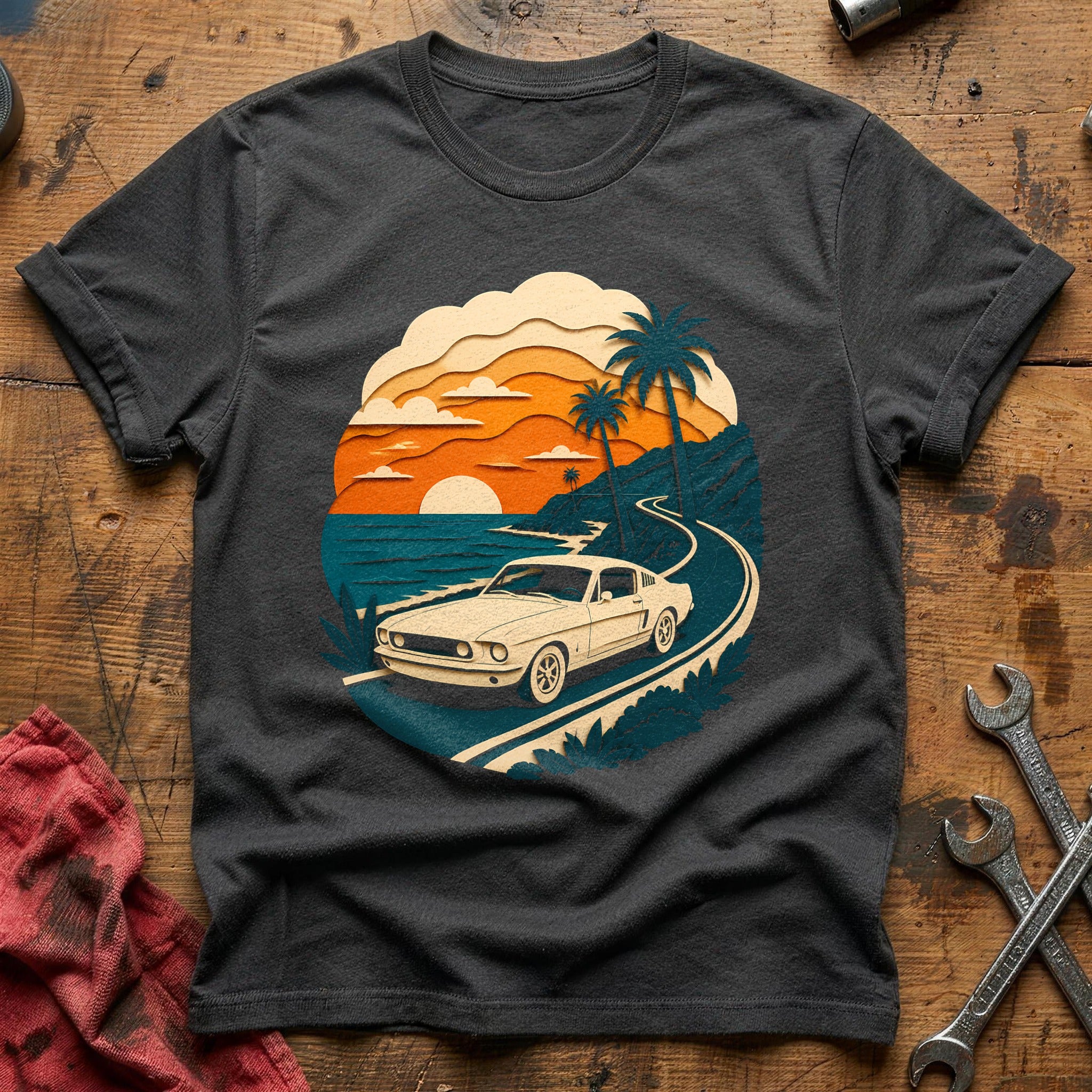 Papercut Coastal 68 T-Shirt - Charcoal