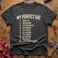 Perfect Day Blueprint T-Shirt - Charcoal