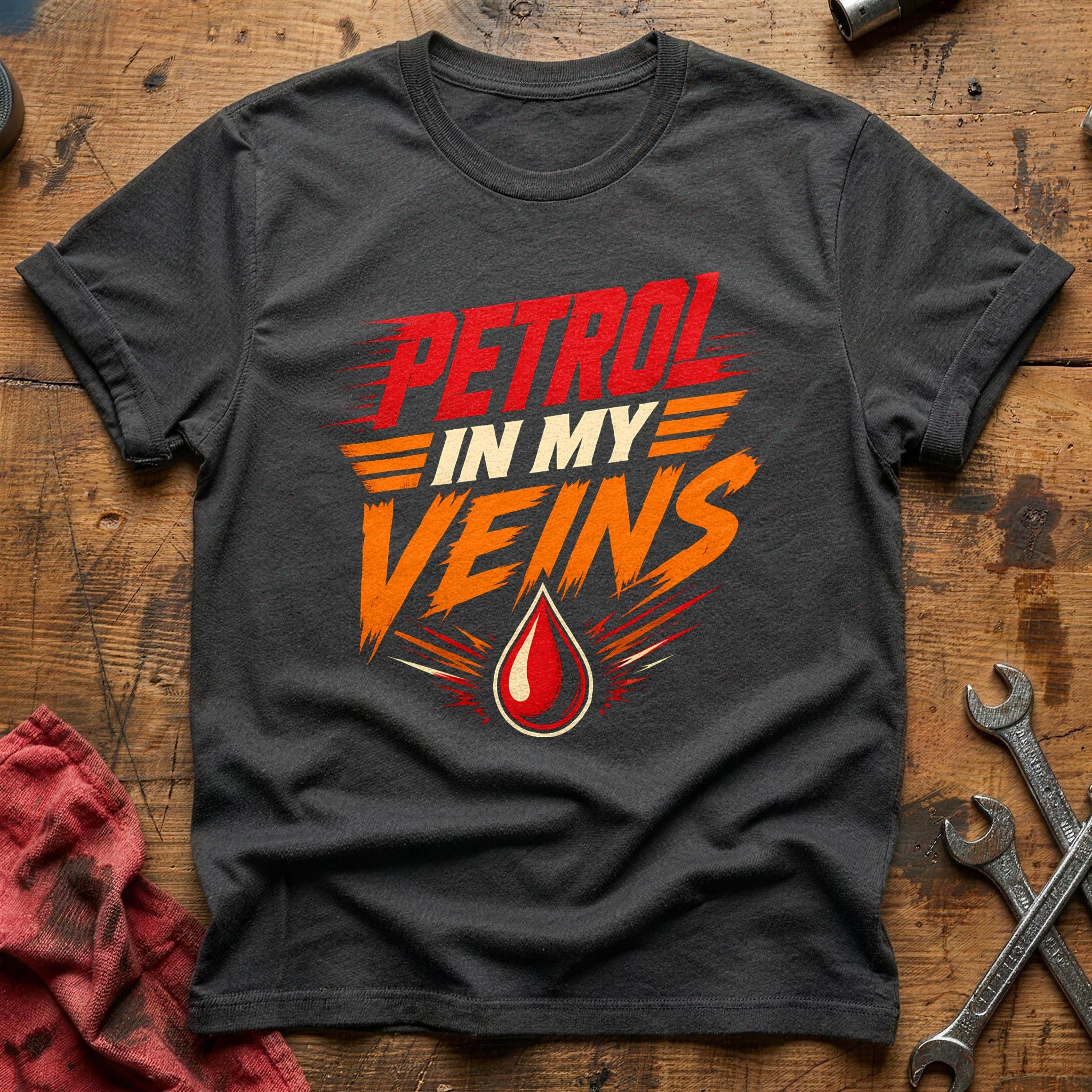 Petrol In My Veins 43 T-Shirt - Charcoal
