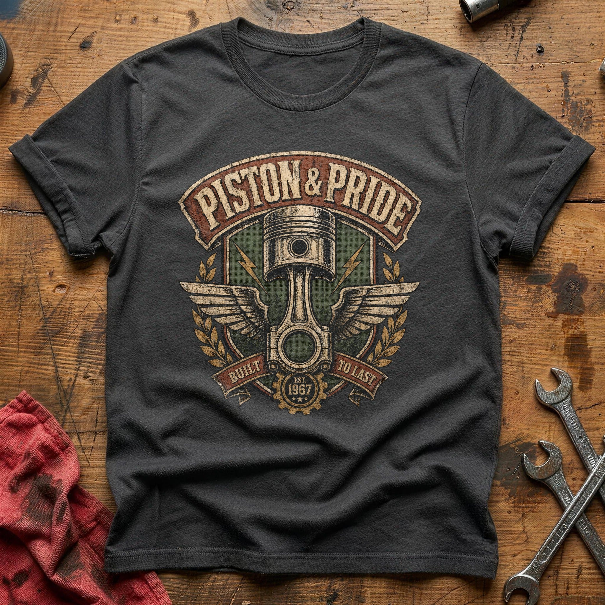 Piston & Pride T-Shirt - Charcoal