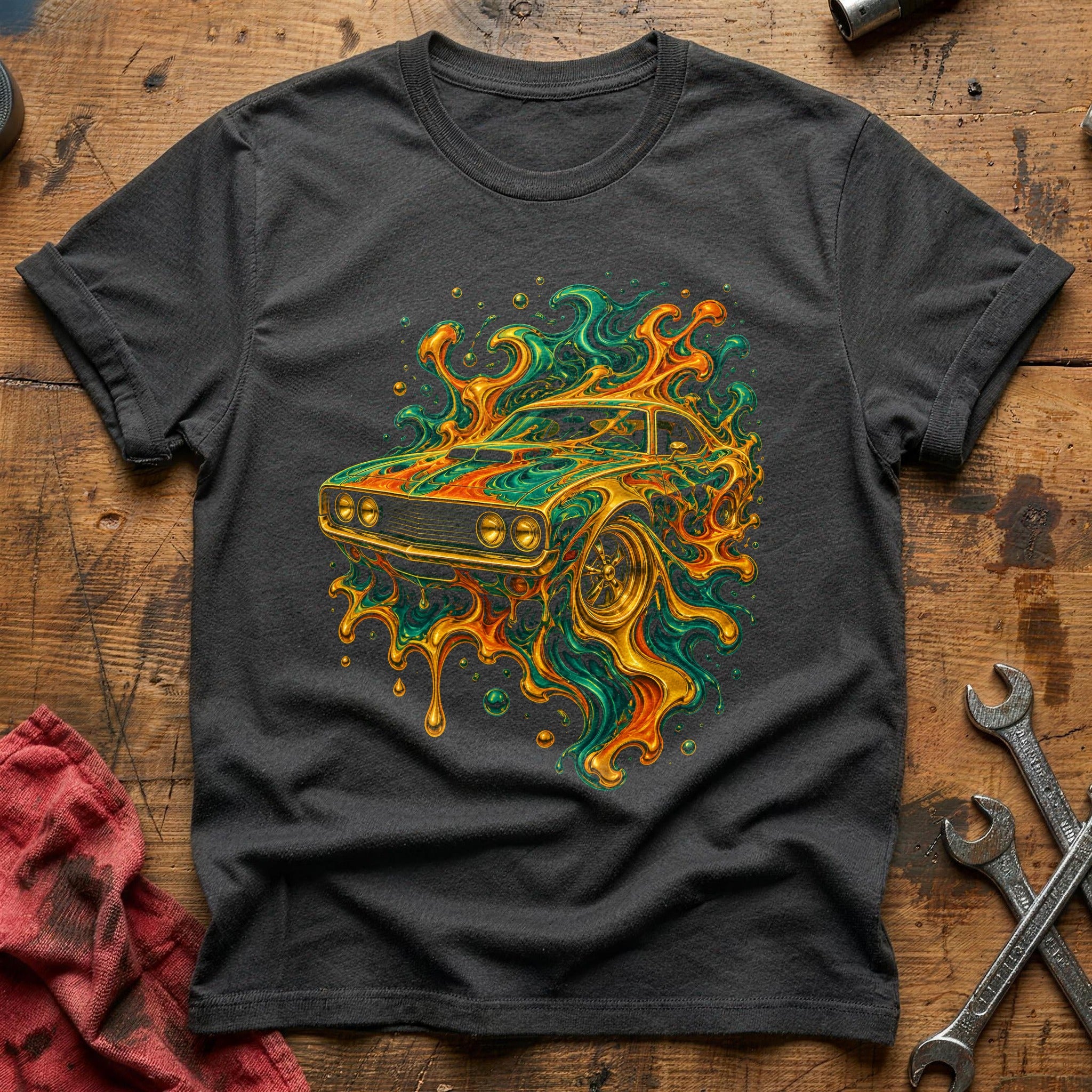Psychedelic Car 93 T-Shirt - Charcoal