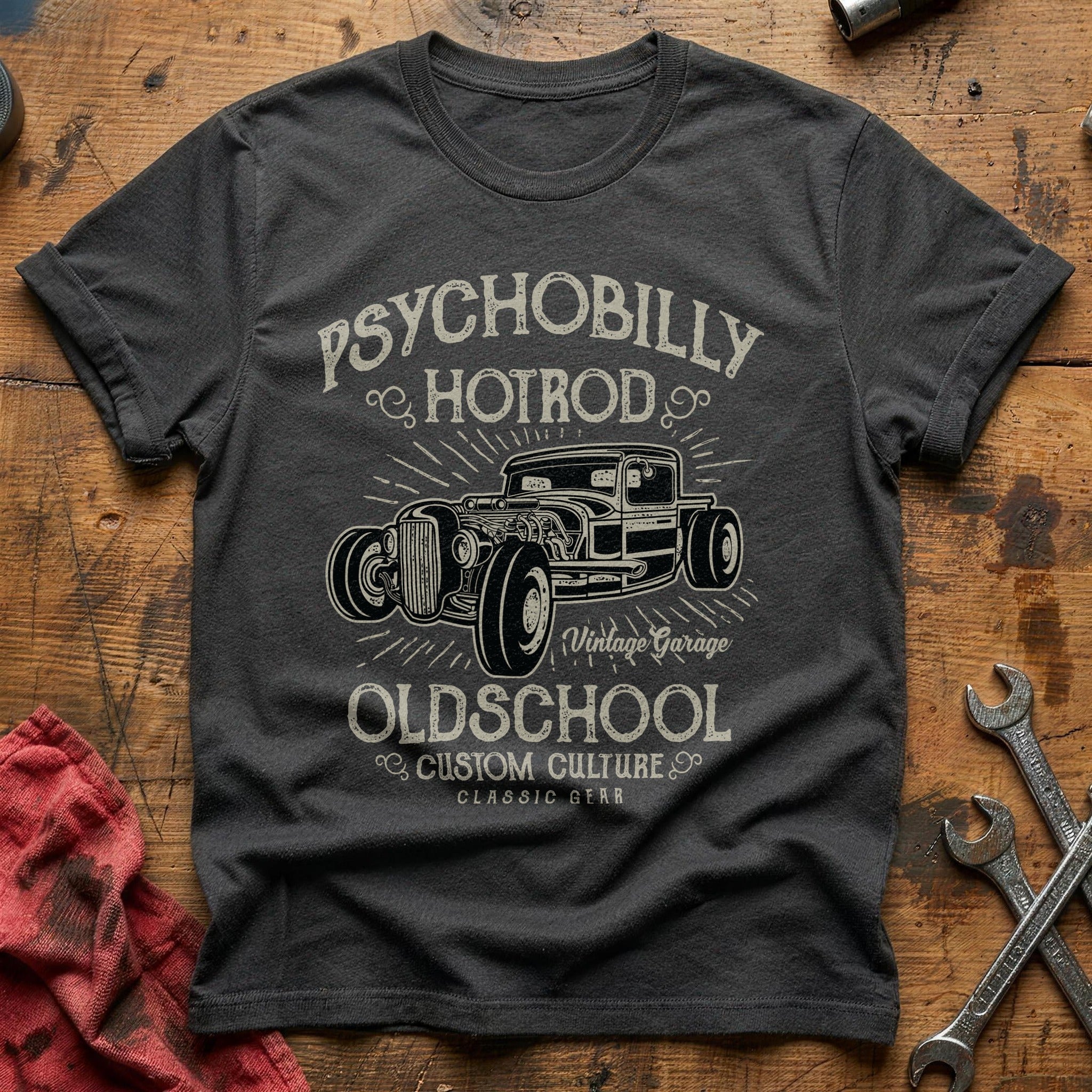 Psychobilly hotrod T-Shirt - Charcoal