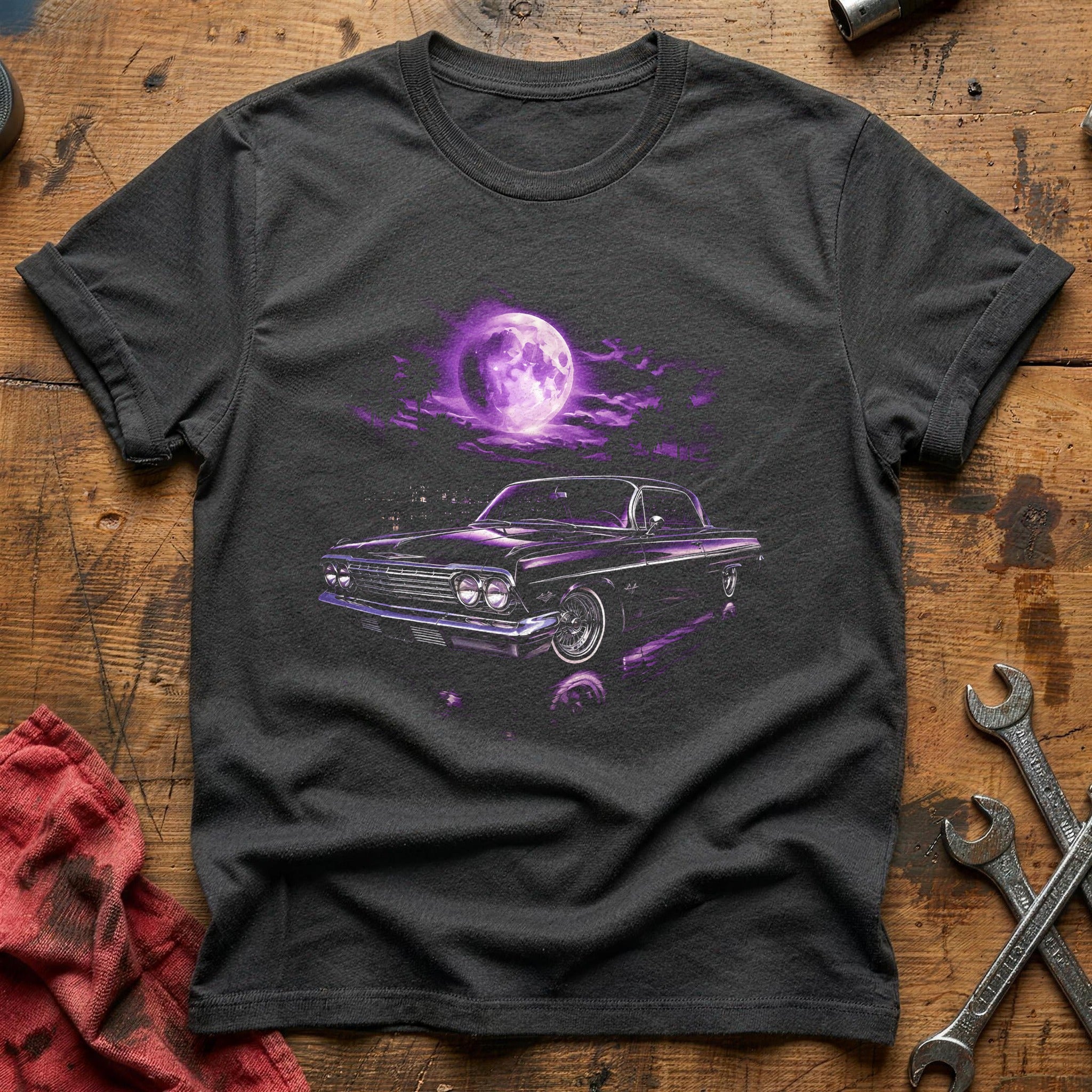 Purple Moon Lowrider T-Shirt - Charcoal