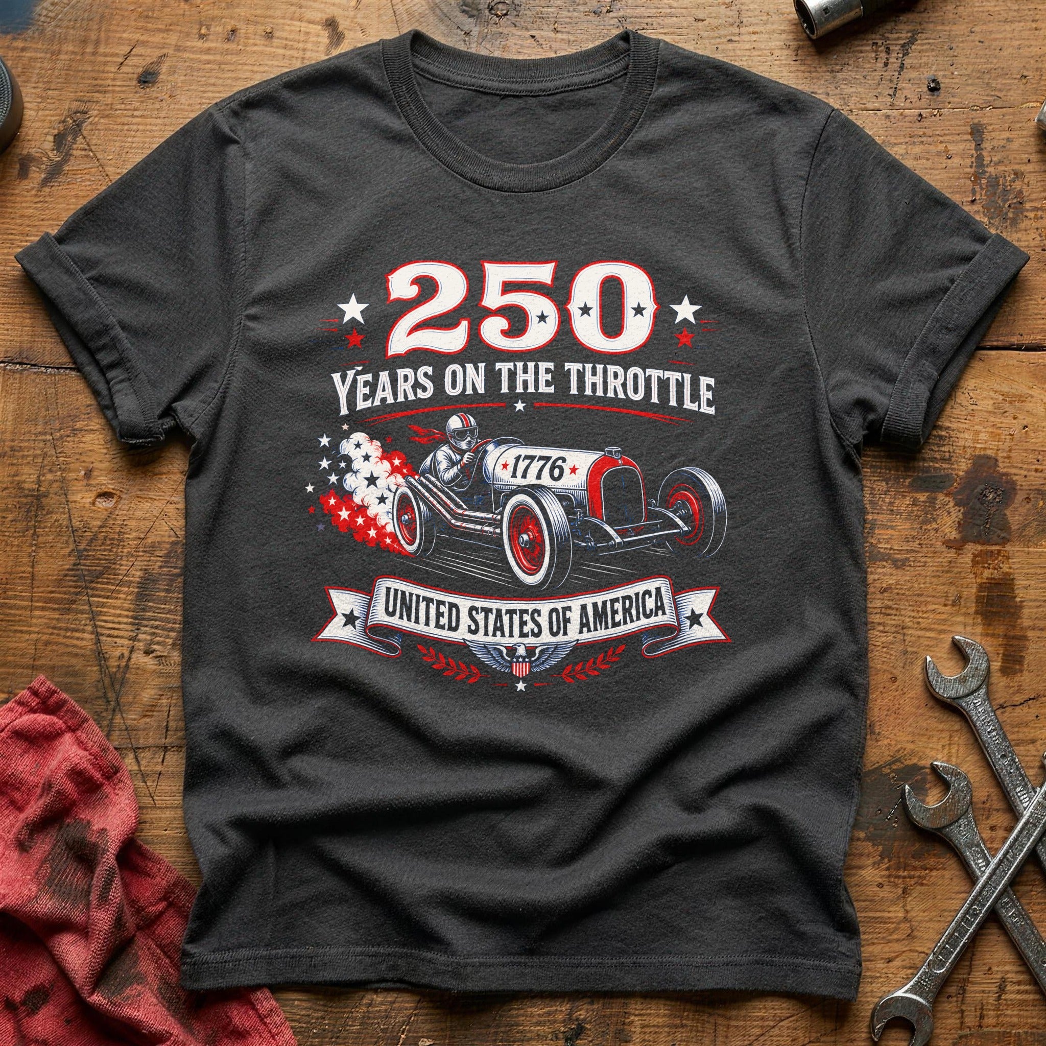 Quarter-Mile Heritage T-Shirt - Charcoal
