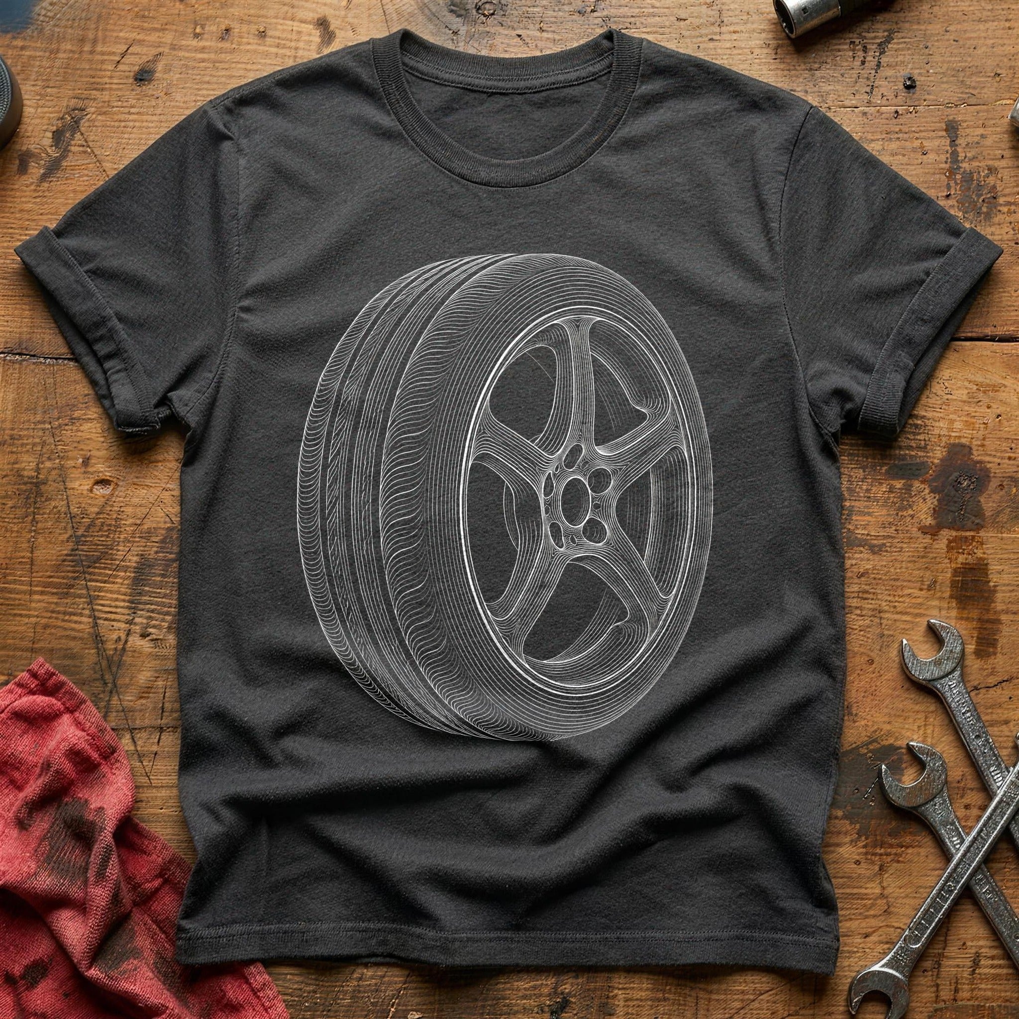 Radial Sketch T-Shirt - Charcoal