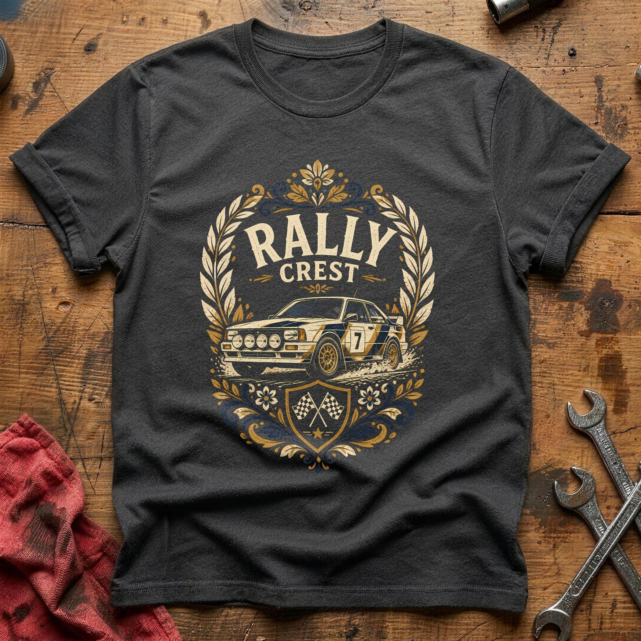 Rally Crest Folk 25 T-Shirt - Charcoal