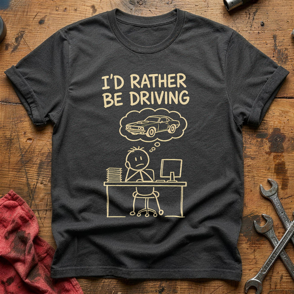 Rather Driving 24 T-Shirt - Charcoal