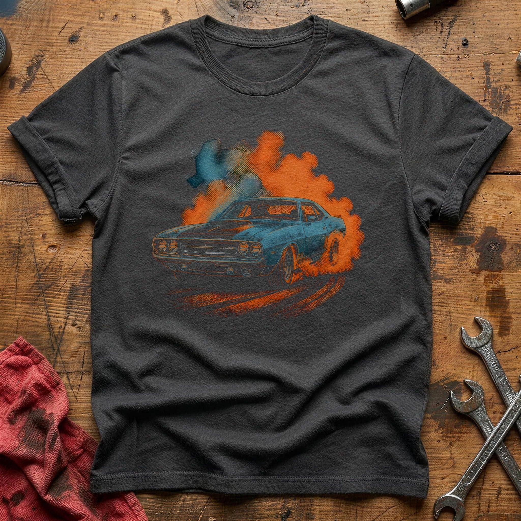 Riso Burnout 39 T-Shirt - Charcoal