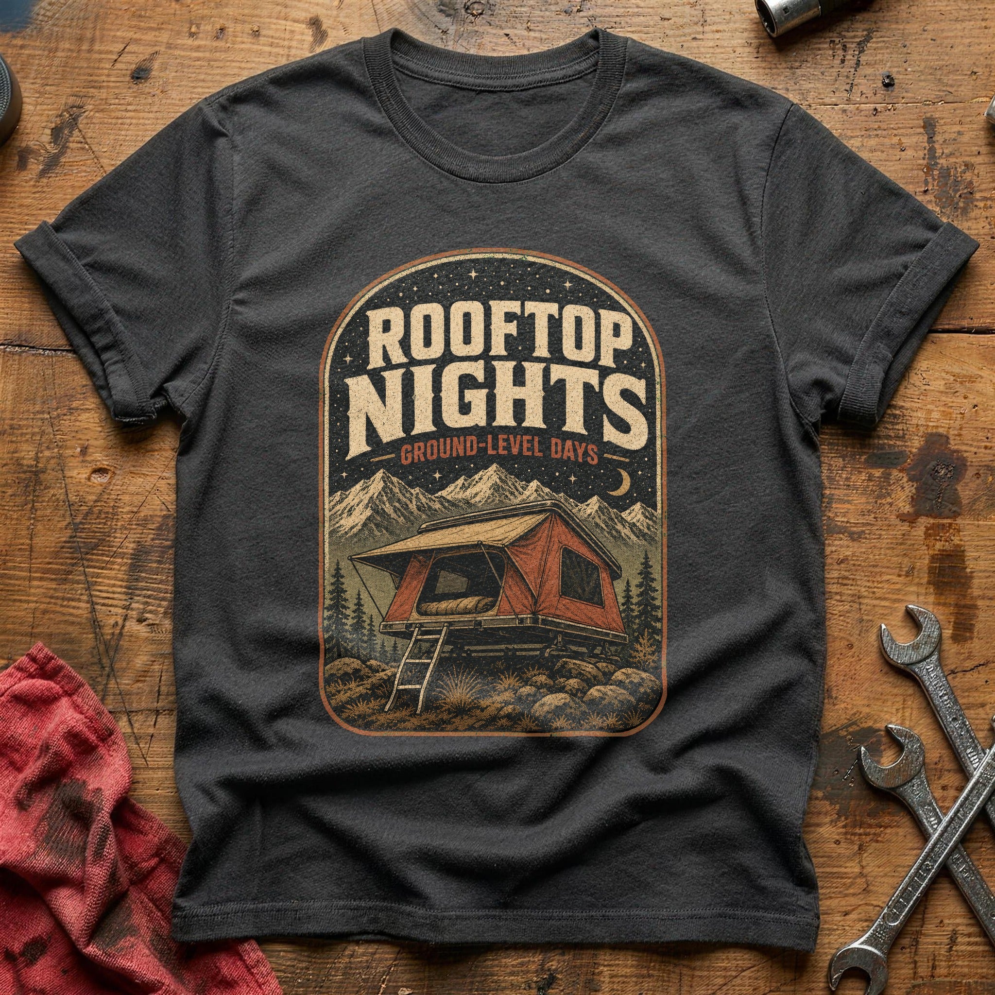 Rooftop Nights T-Shirt - Charcoal
