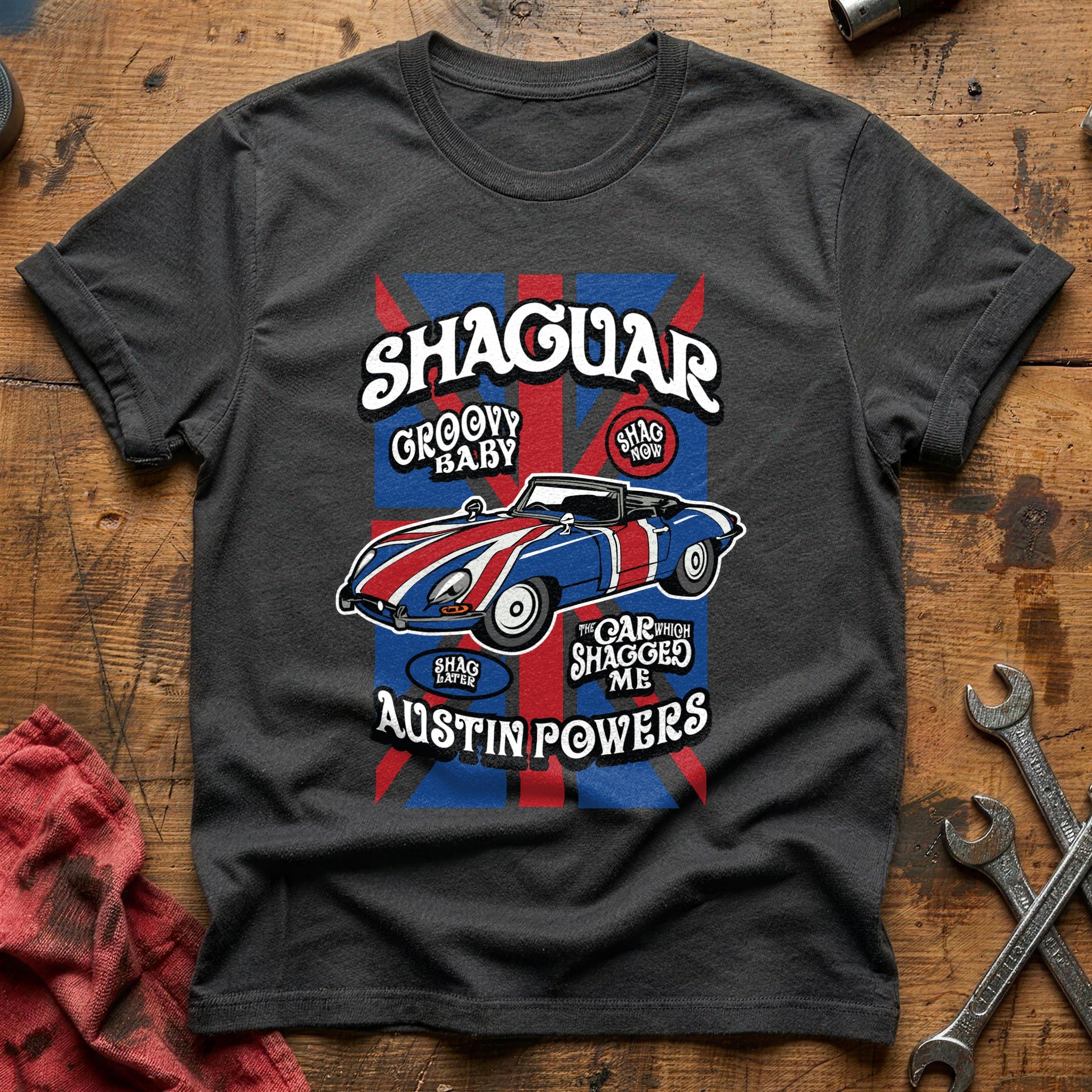Shaguar car T-Shirt - Charcoal