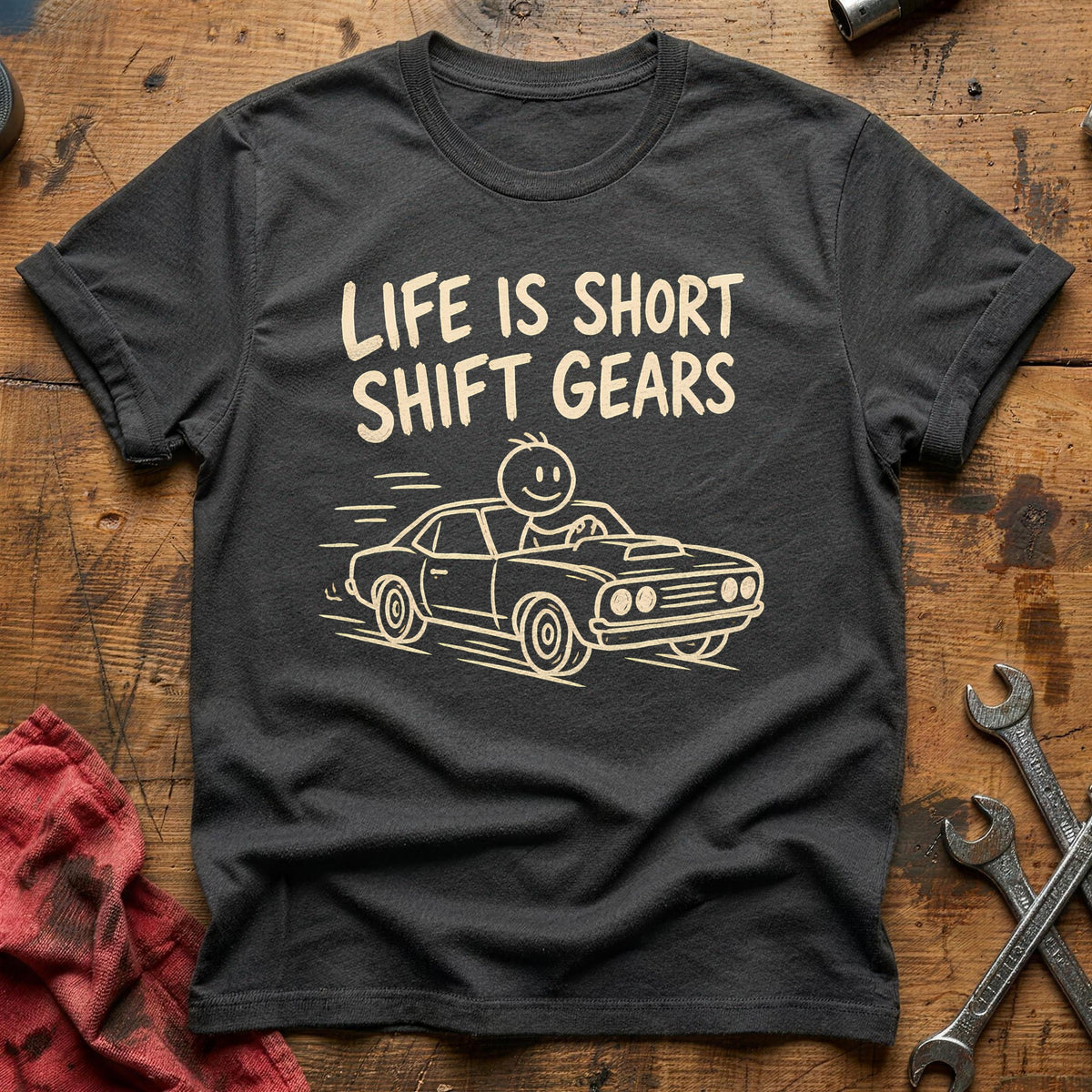 Shift Gears 56 T-Shirt - Charcoal