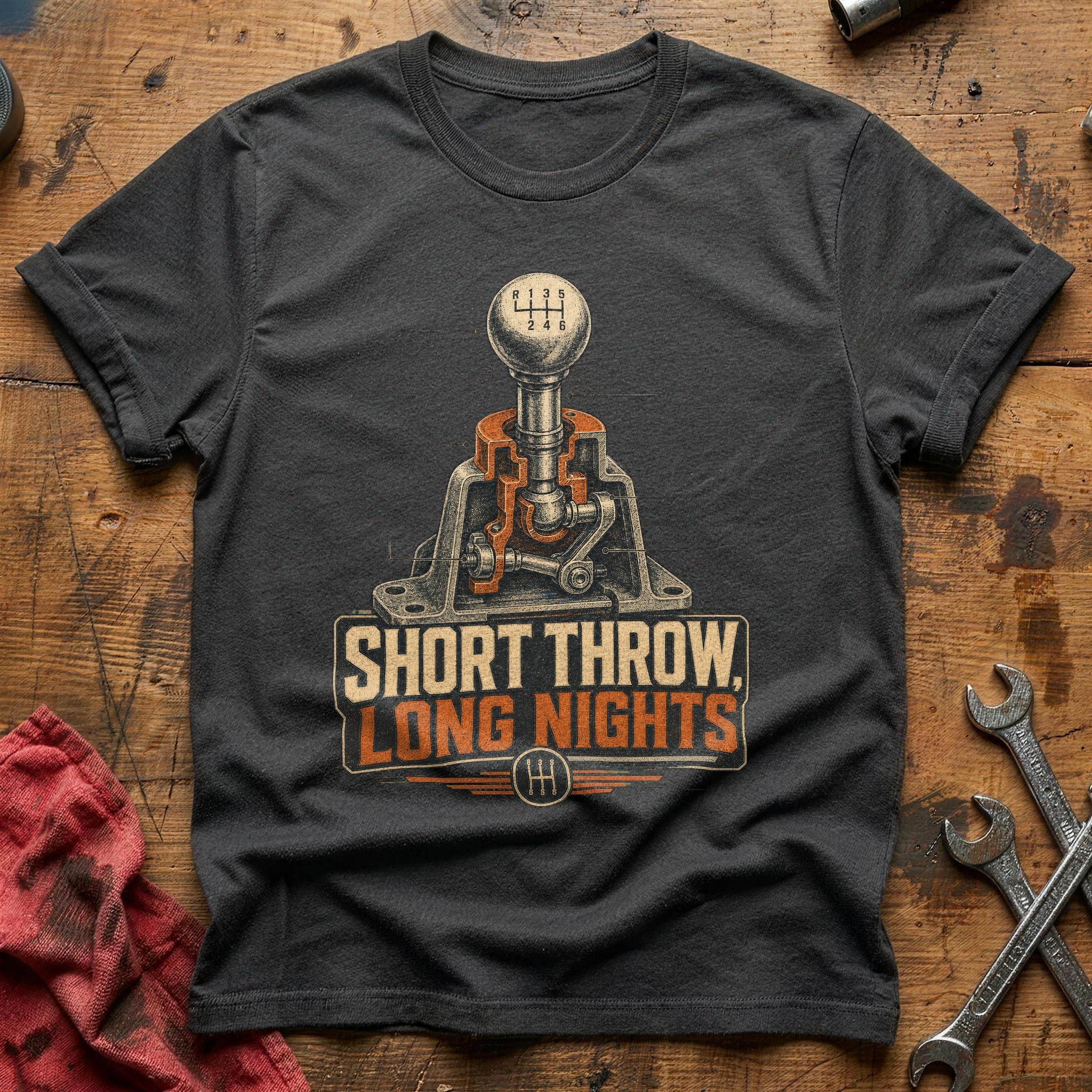 Short Throw Nights T-Shirt - Charcoal