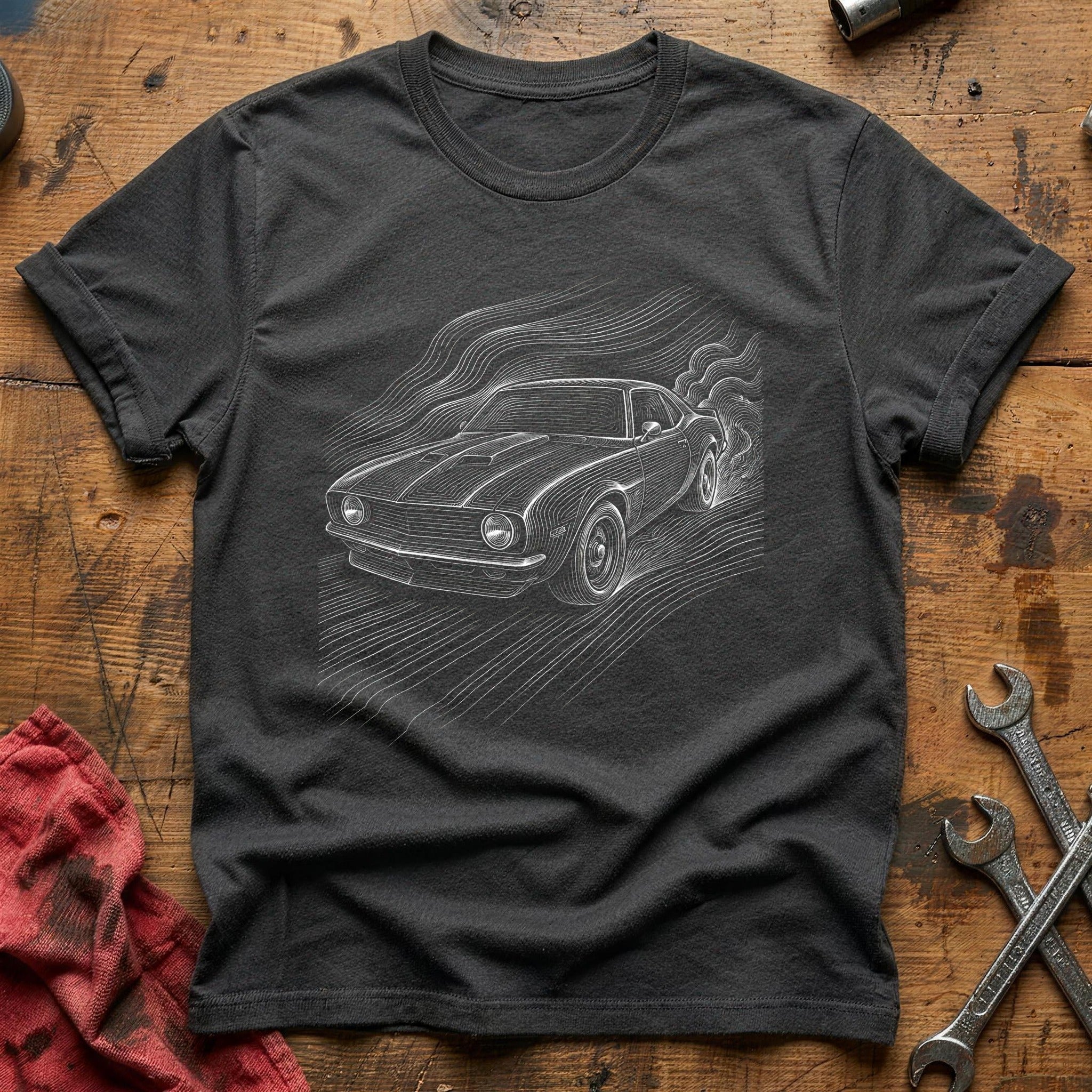 Sketch & Horsepower T-Shirt - Charcoal