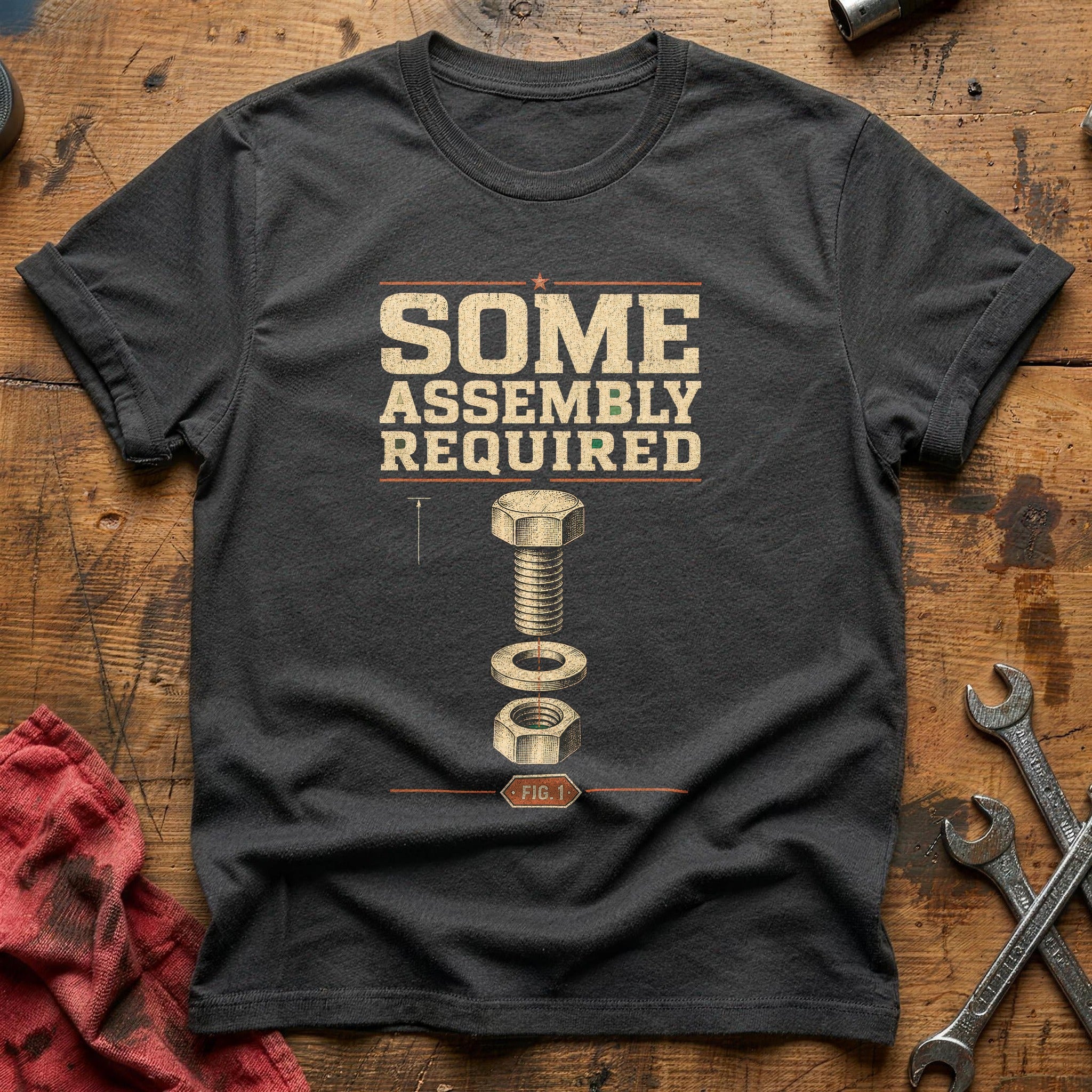 Some Assembly Required T-Shirt - Charcoal
