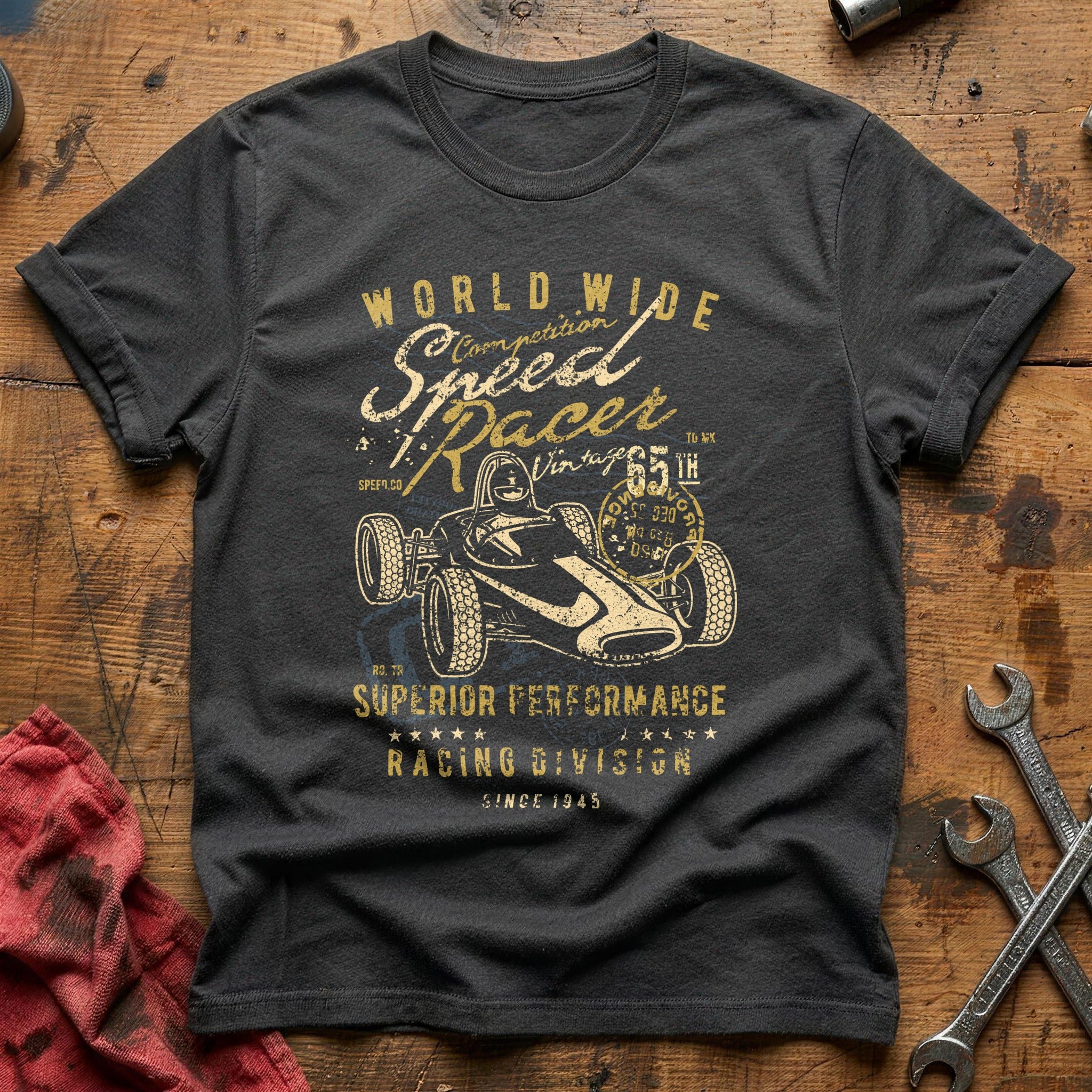 Speed racer vintage T-Shirt - Charcoal