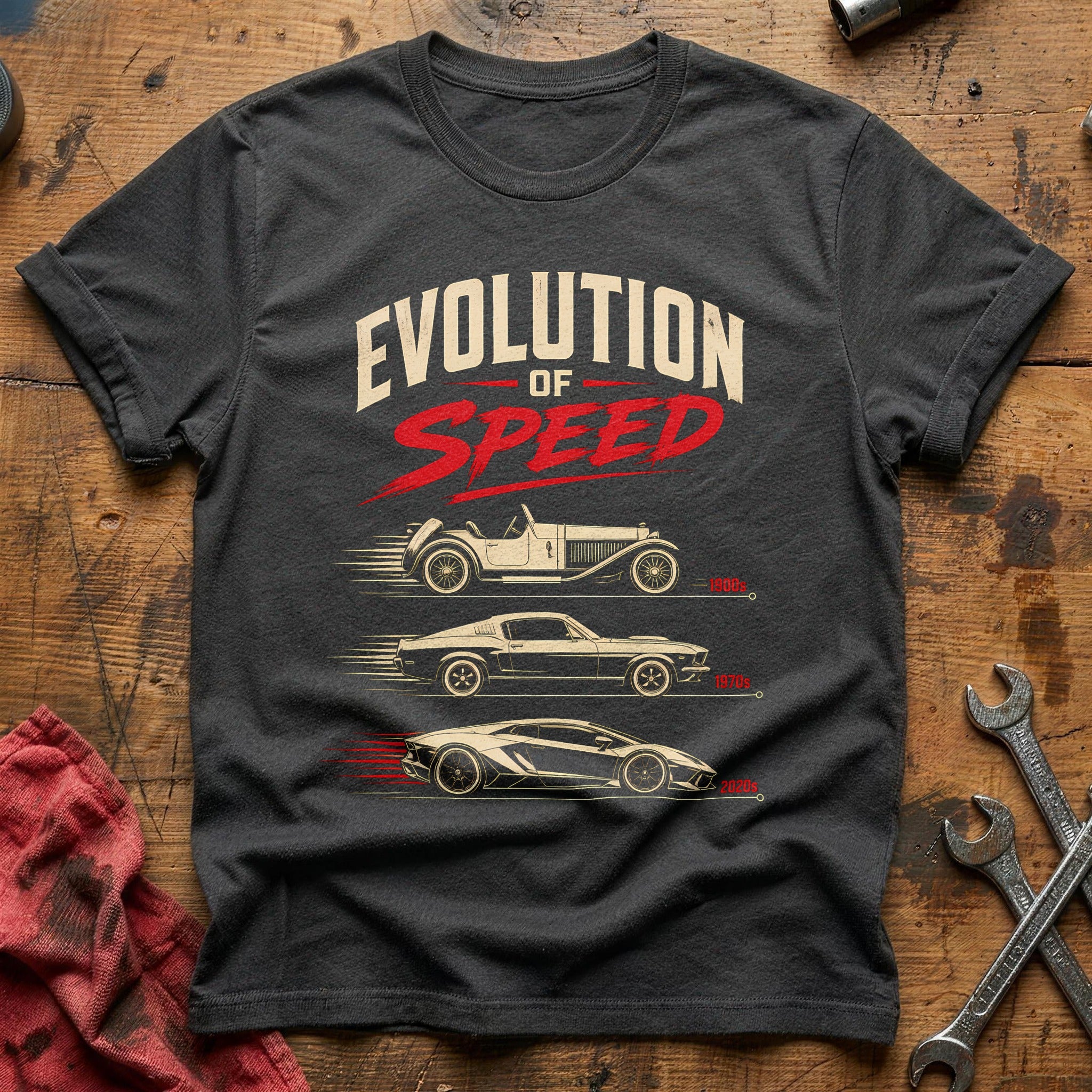 Speed Timeline T-Shirt - Charcoal