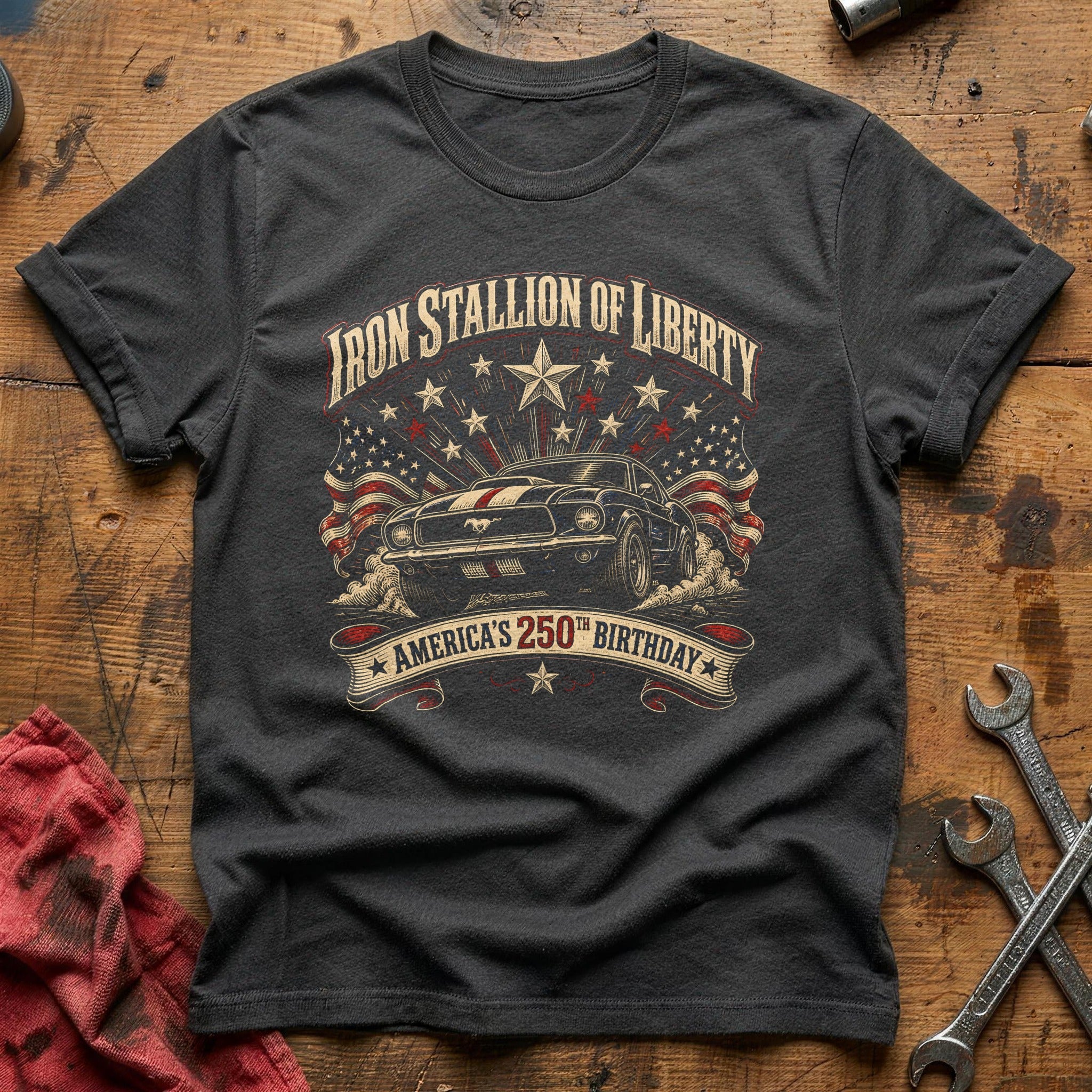 Stallion of Liberty T-Shirt - Charcoal