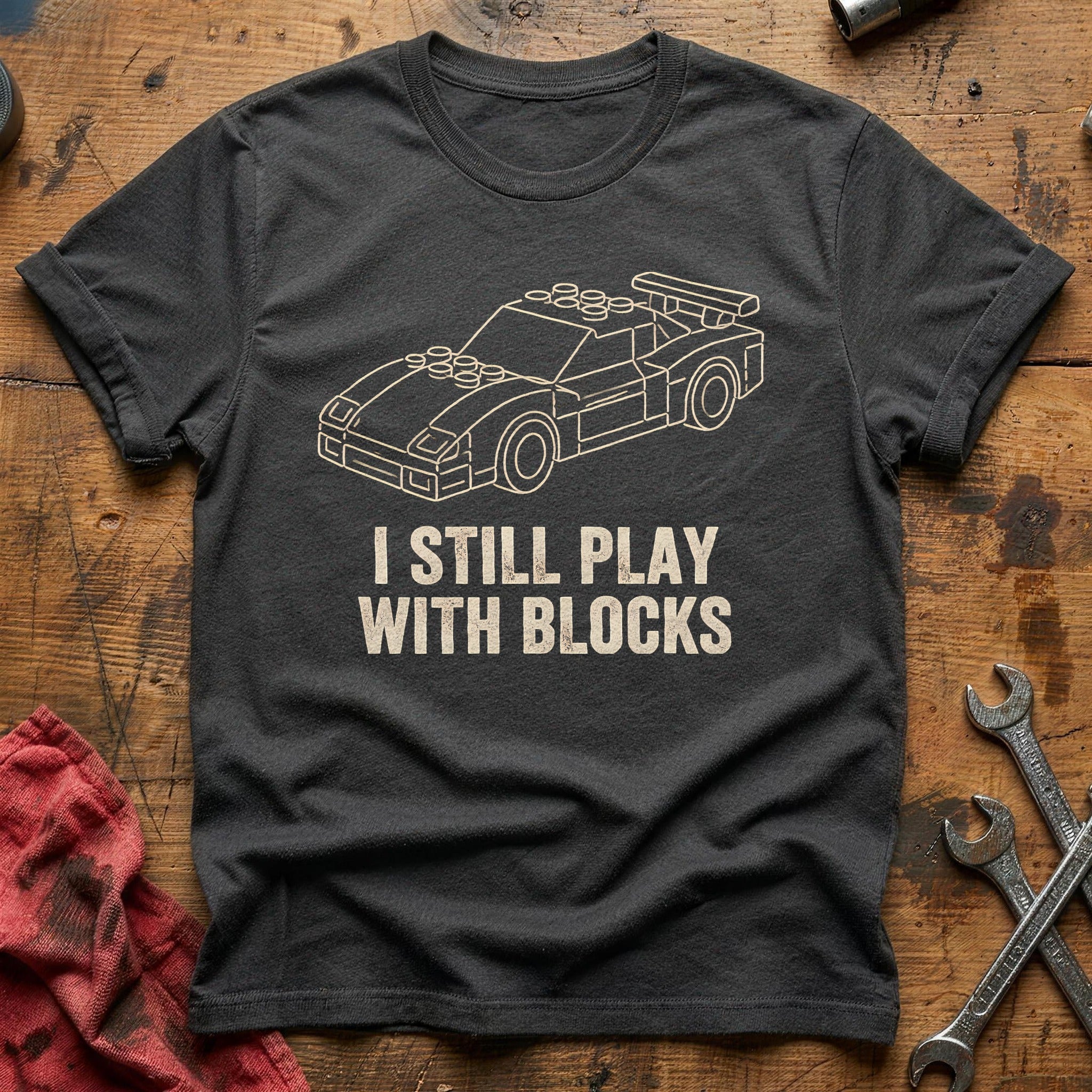Still Play Blocks 89 T-Shirt - Charcoal