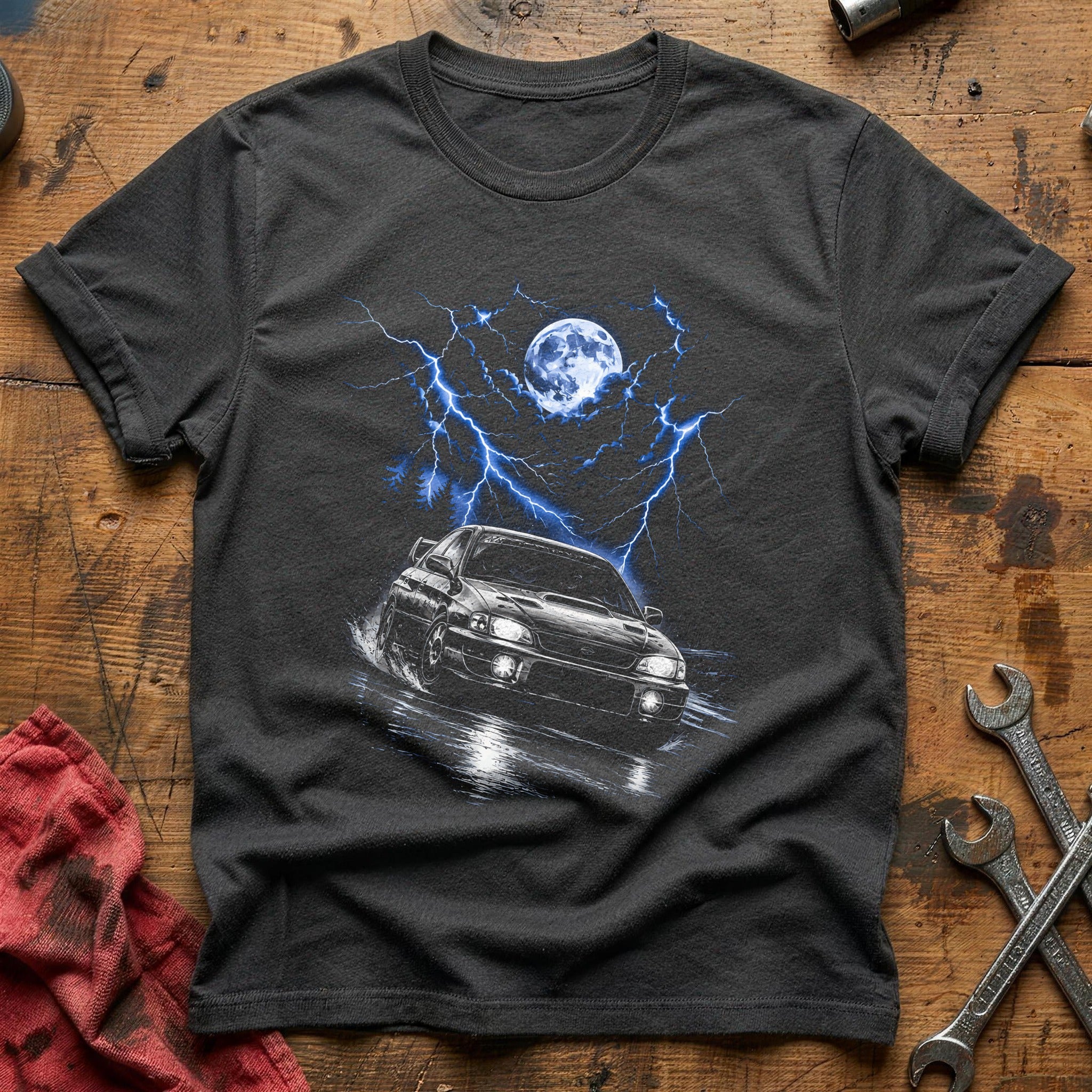 Storm Chasing Lightning T-Shirt - Charcoal