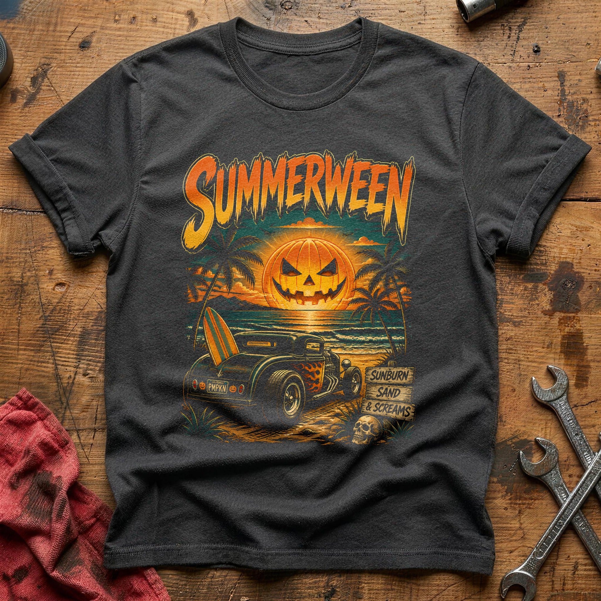 Summerween Hotrod 91 T-Shirt - Charcoal