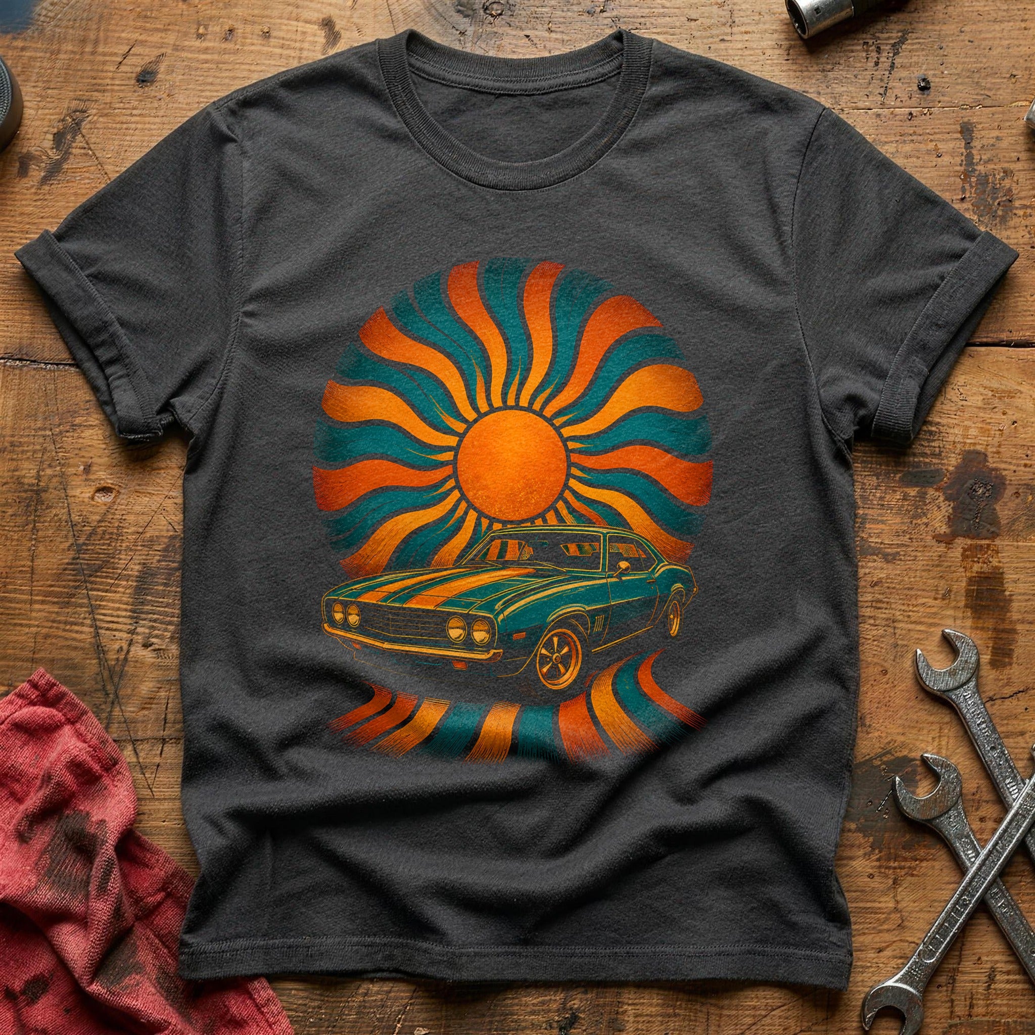 Sunburst & Steel T-Shirt - Charcoal
