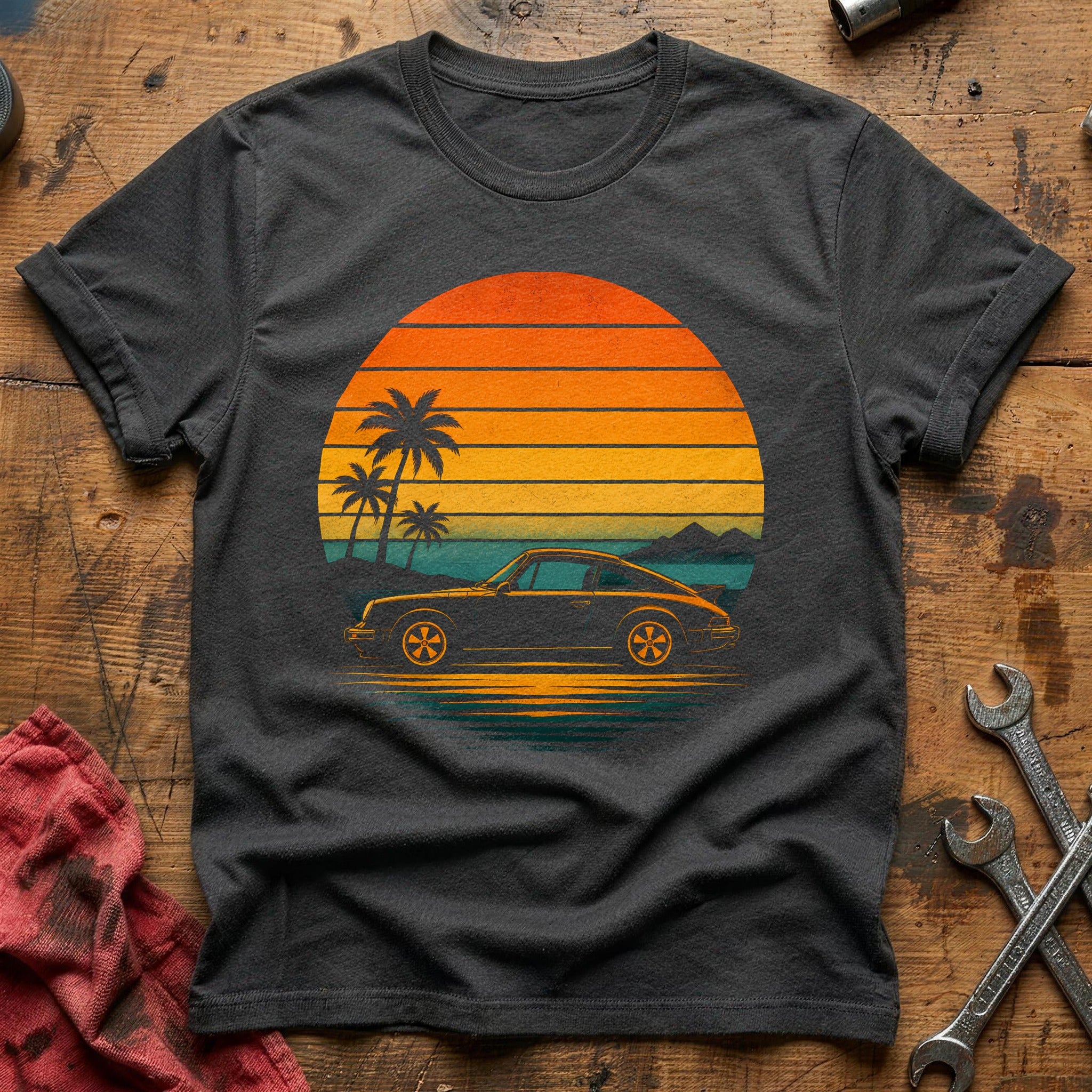 Sunset Car 17 T-Shirt - Charcoal
