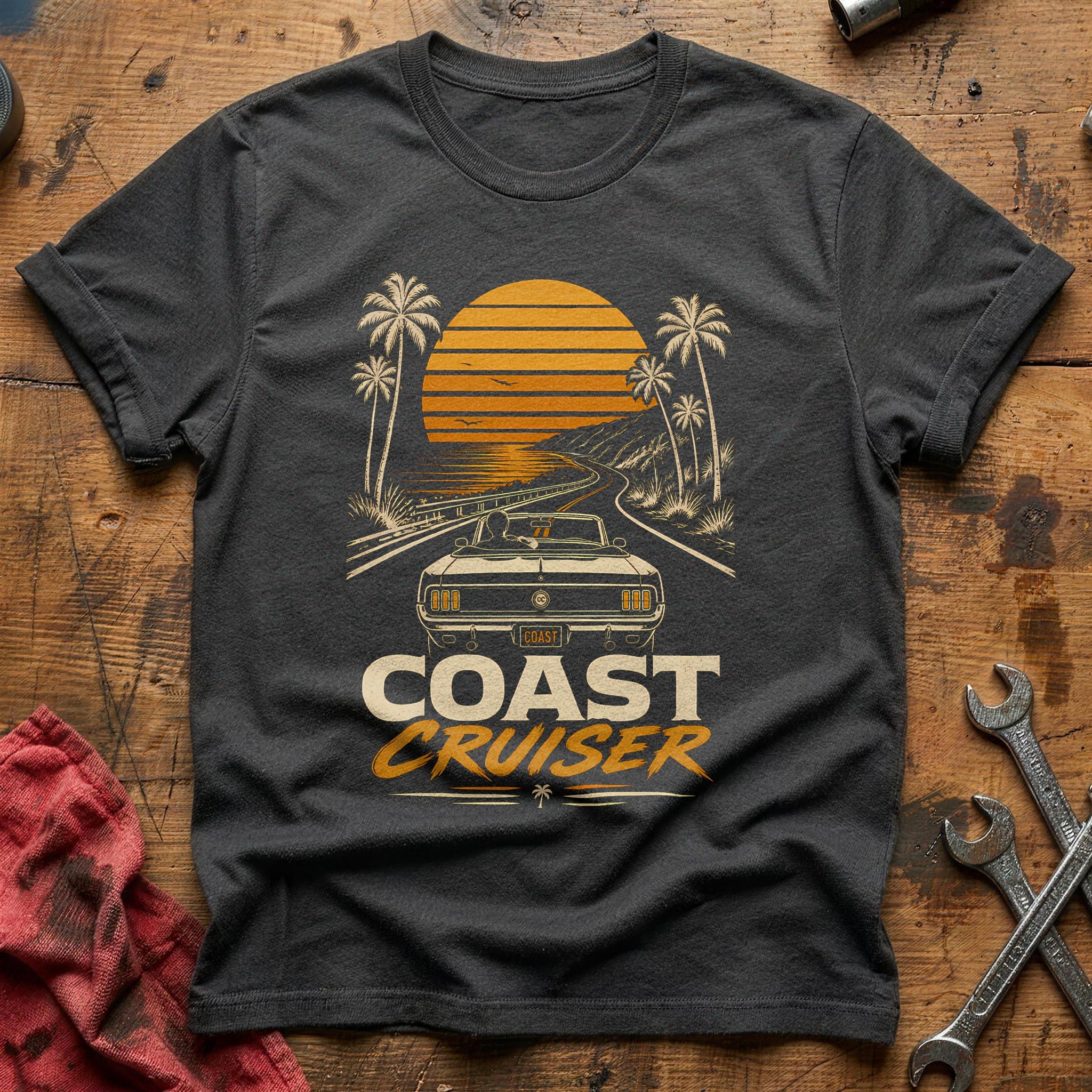 Sunset Cruising T-Shirt - Charcoal