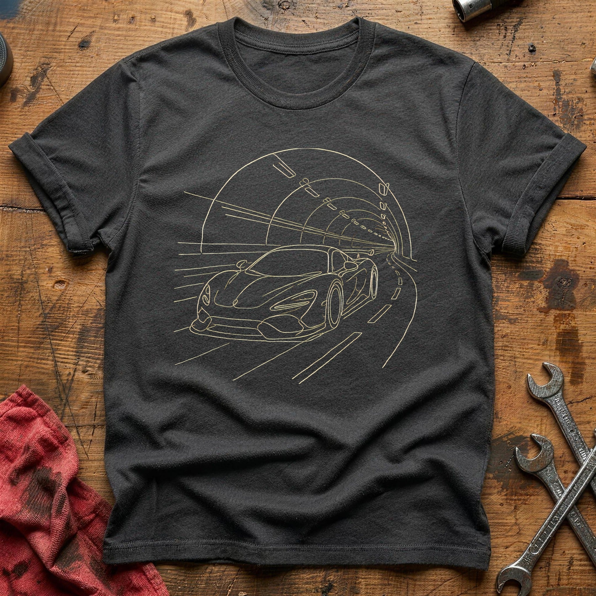 Supercar Tunnel 52 T-Shirt - Charcoal